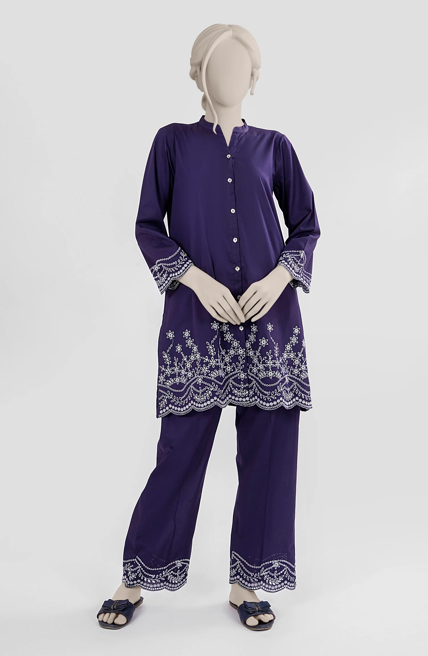 EMBROIDERED CAMBRIC STITCHED 2 PIECE - Image 6