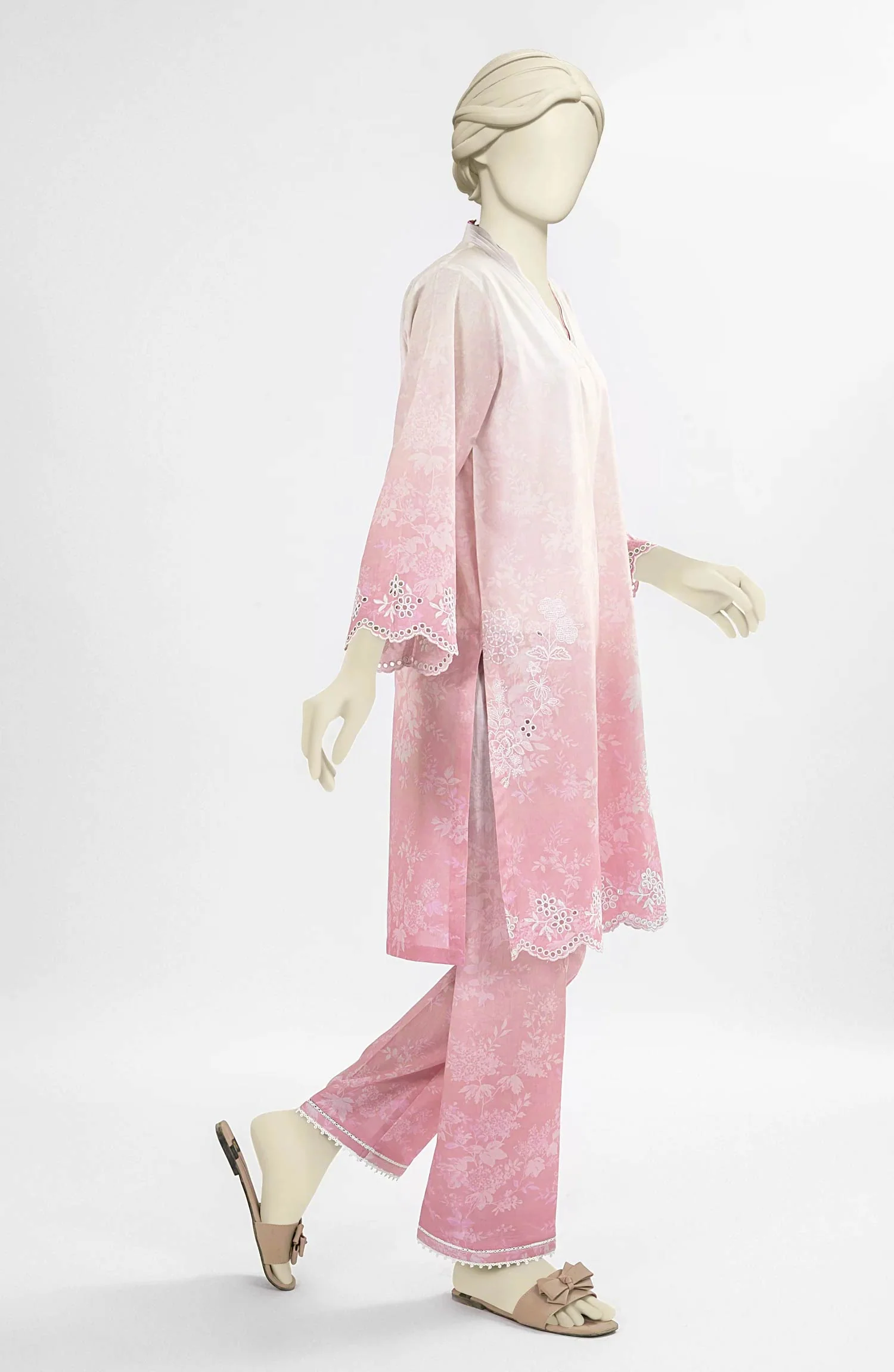 EMBROIDERED CAMBRIC STITCHED 2 PIECE - Image 5