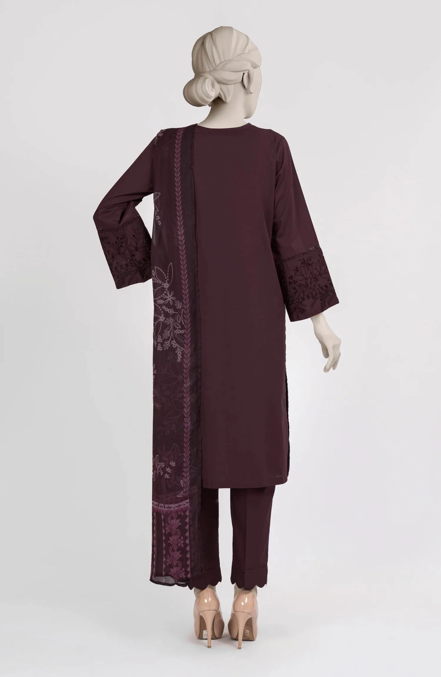 EMBROIDERED CAMBRIC STITCHED 3 PIECE - Image 6