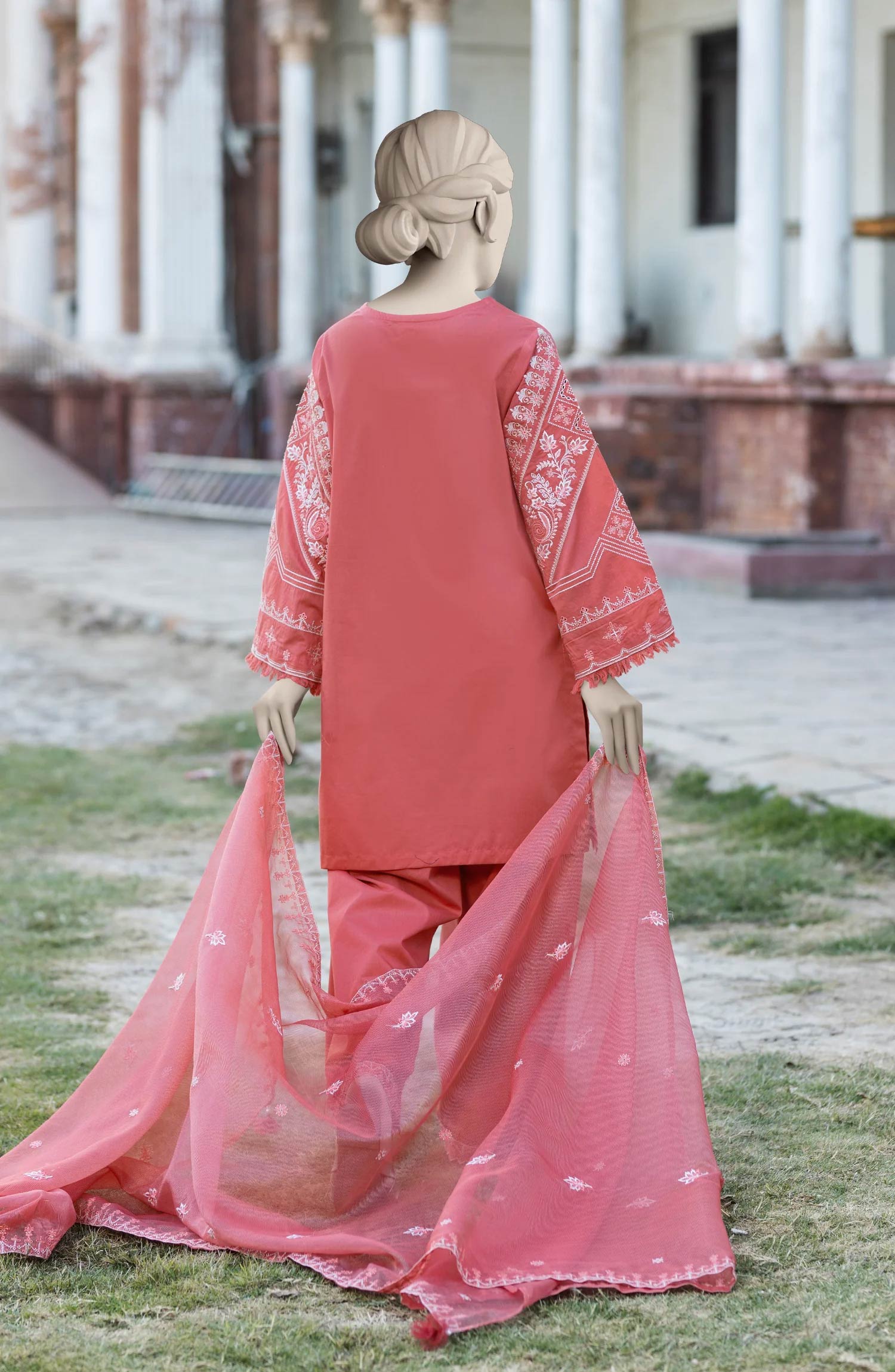 EMBROIDERED CAMBRIC STITCHED 3 PIECE - Image 6
