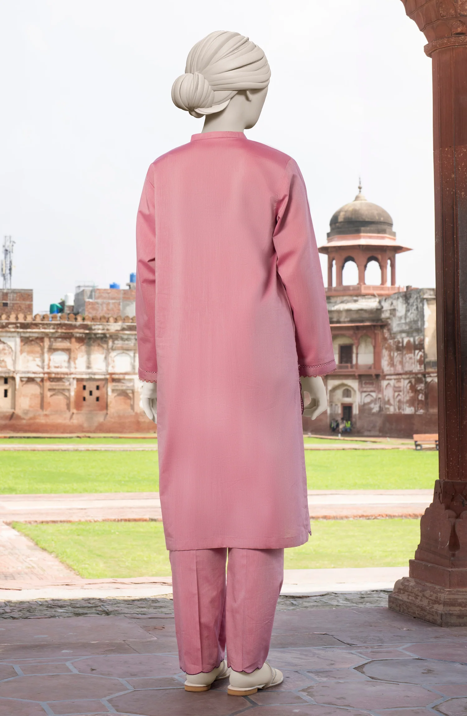 EMBROIDERED CHAMBRAY STITCHED 2 PIECE - Image 4