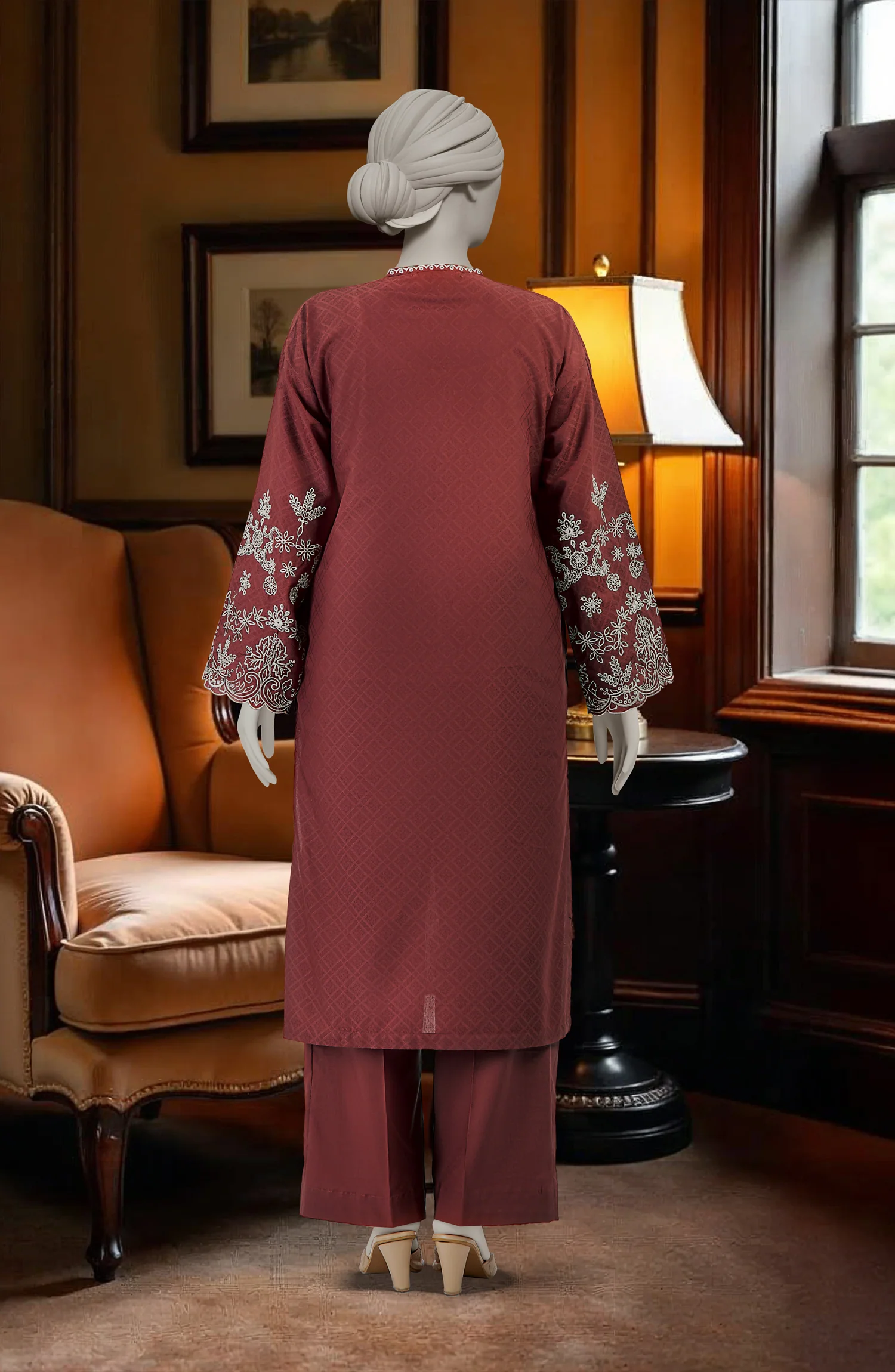 EMBROIDERED JACQUARD STITCHED 2 PIECE - Image 3