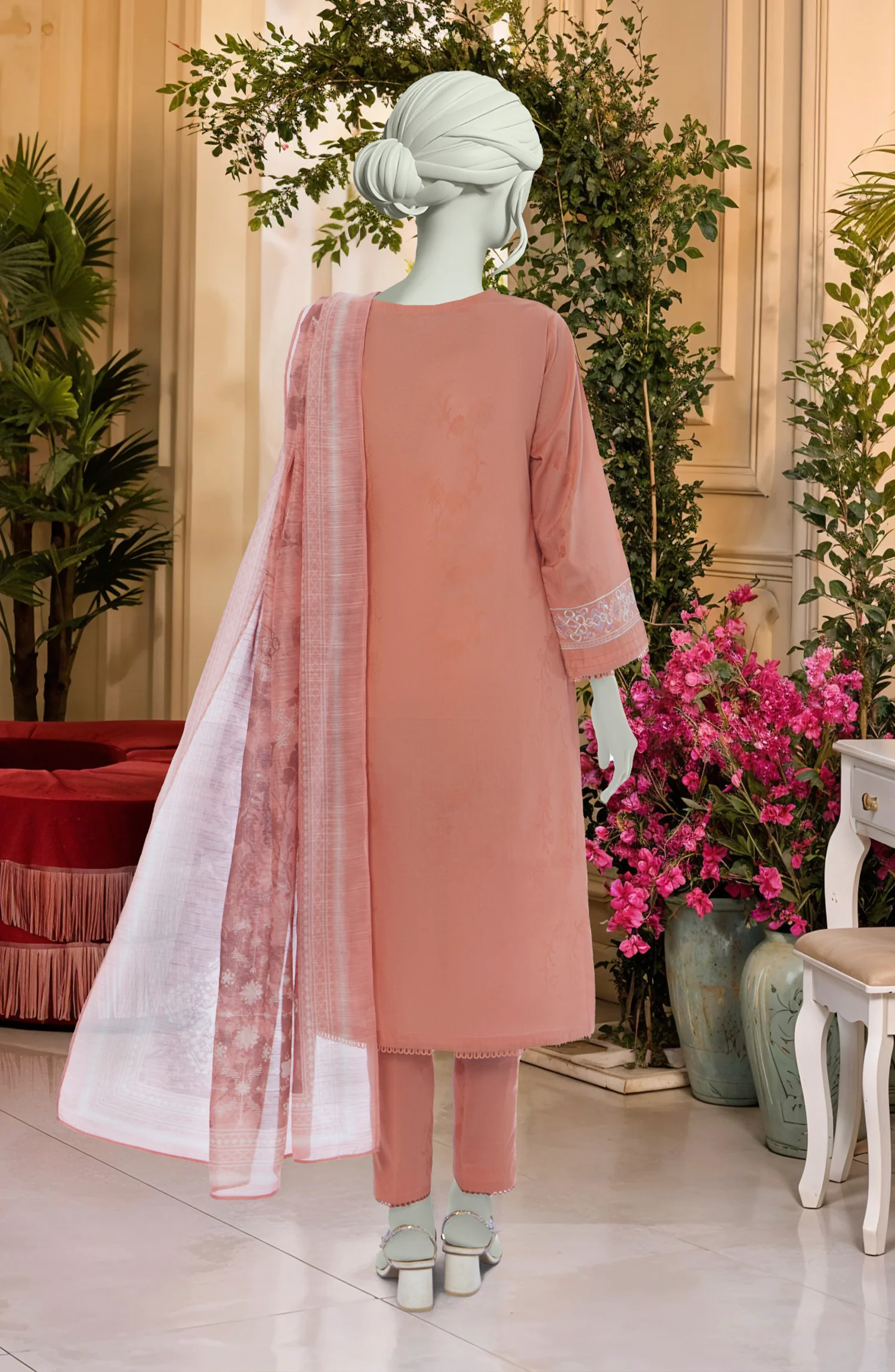 EMBROIDERED JACQUARD STITCHED 3 PIECE - Image 3