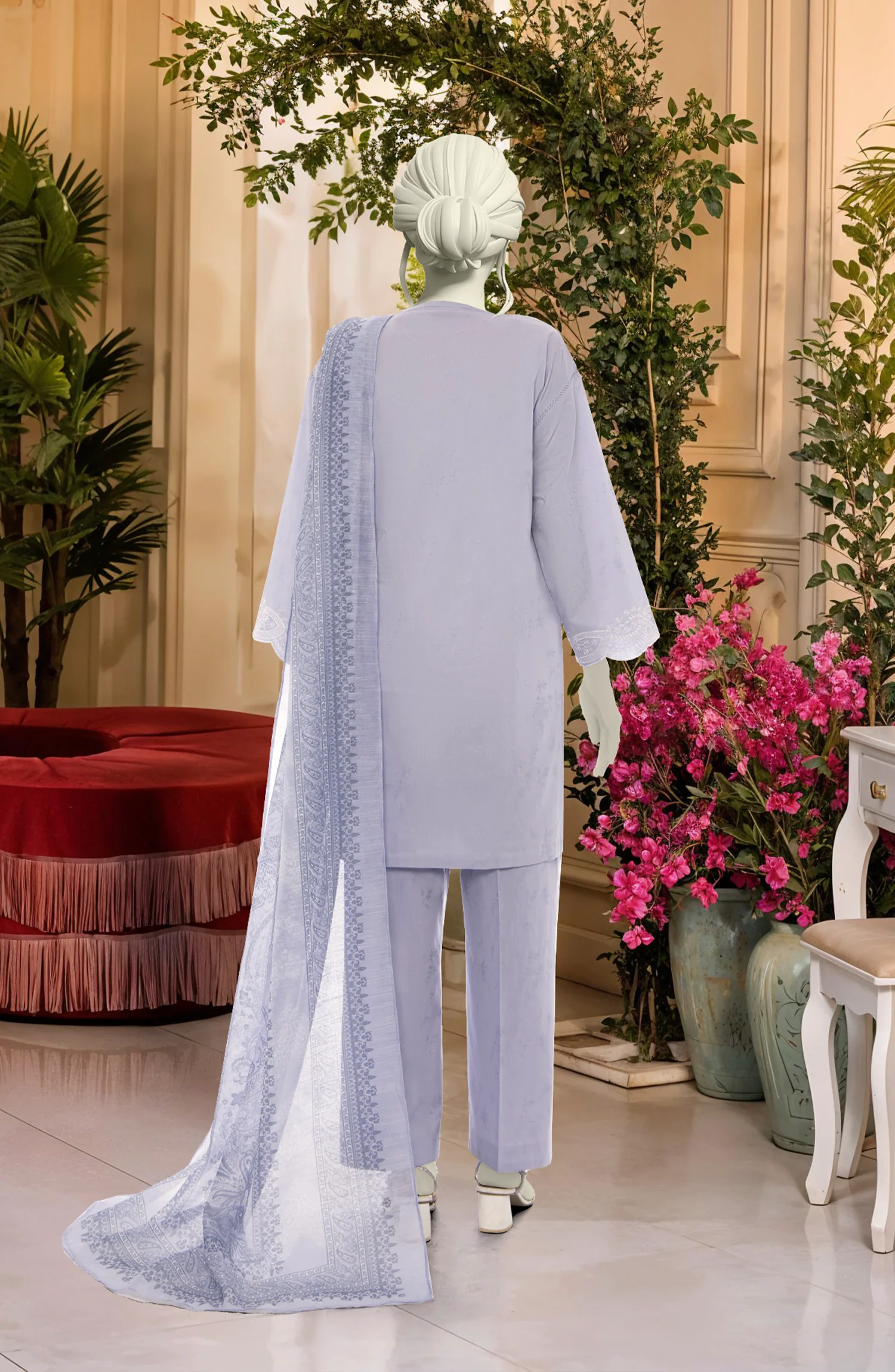 EMBROIDERED JACQUARD STITCHED 3 PIECE - Image 4