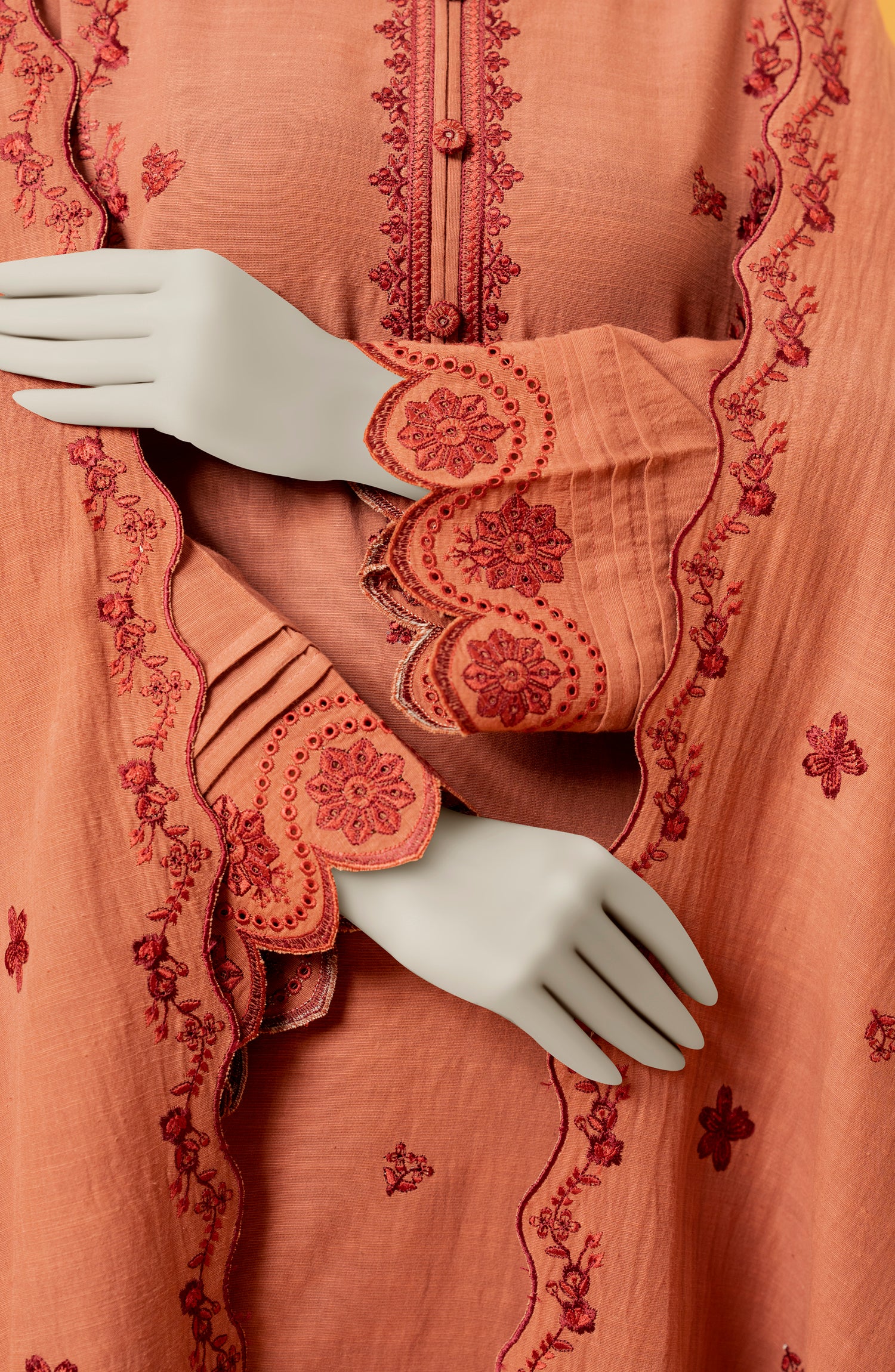 EMBROIDERED KHADDAR 3PCS UNSTITCHED - Image 3