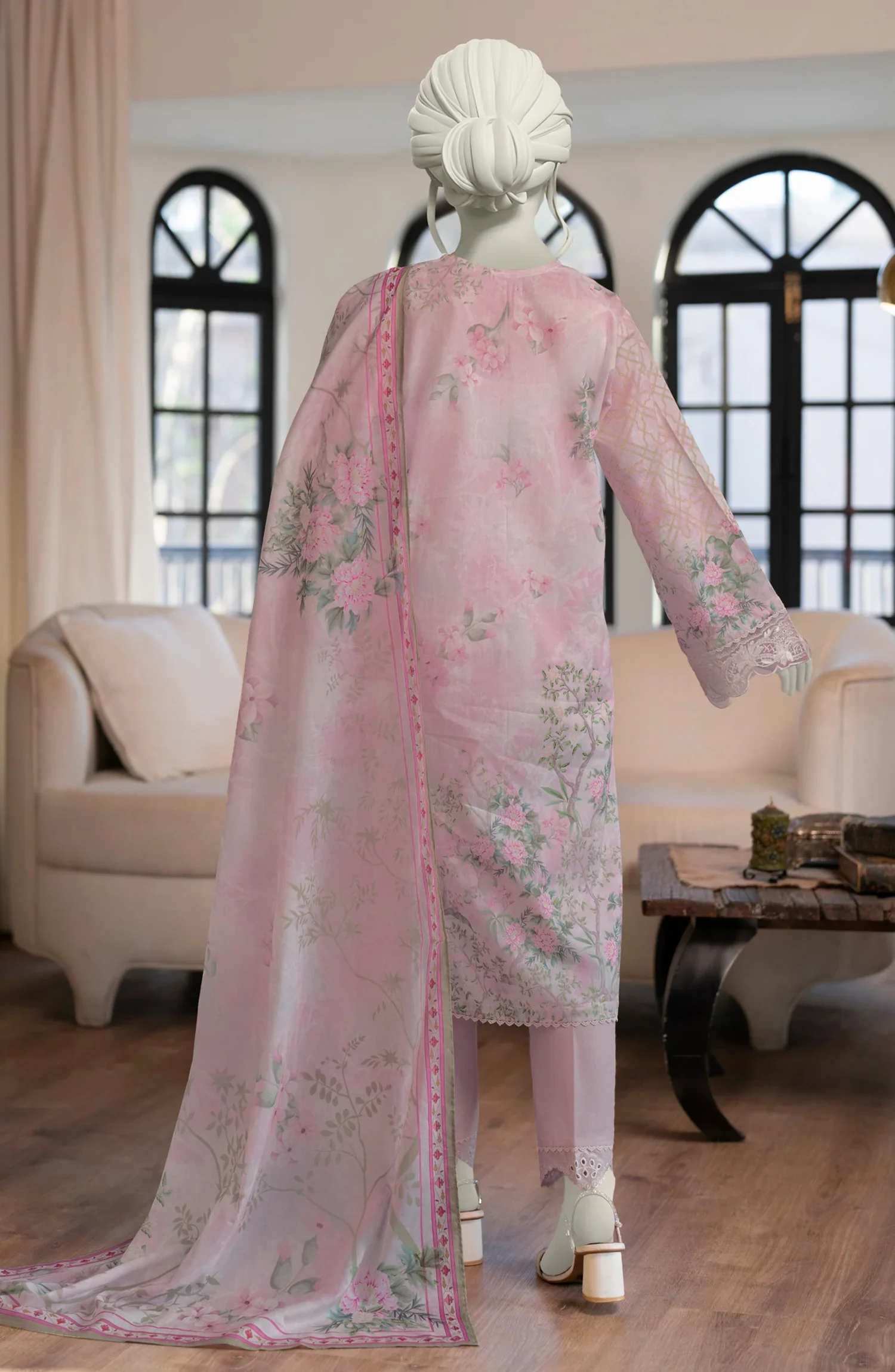 EMBROIDERED LAWN STITCHED 3 PIECE - Image 5