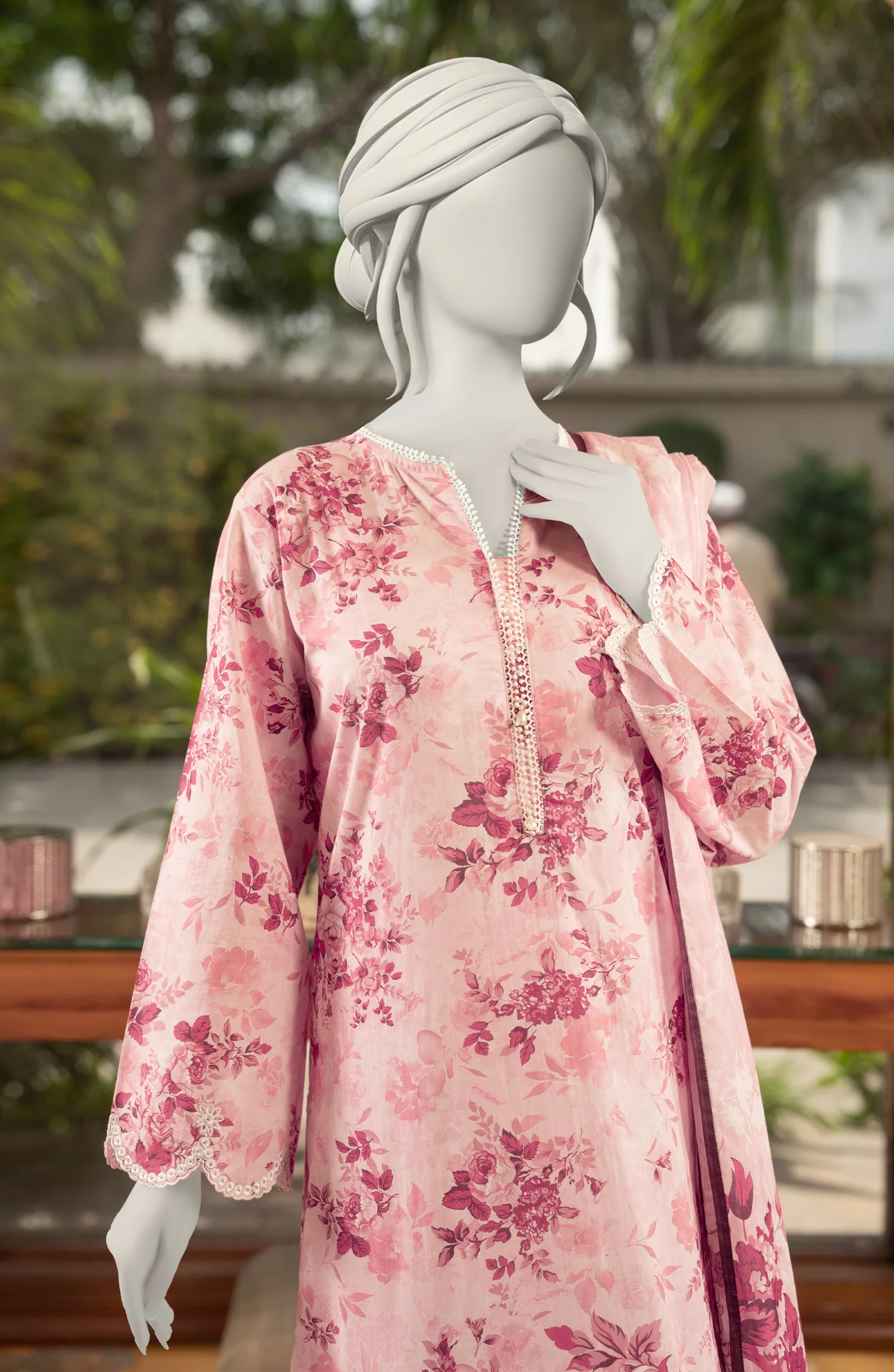 EMBROIDERED LAWN STITCHED 3 PIECE - Image 2