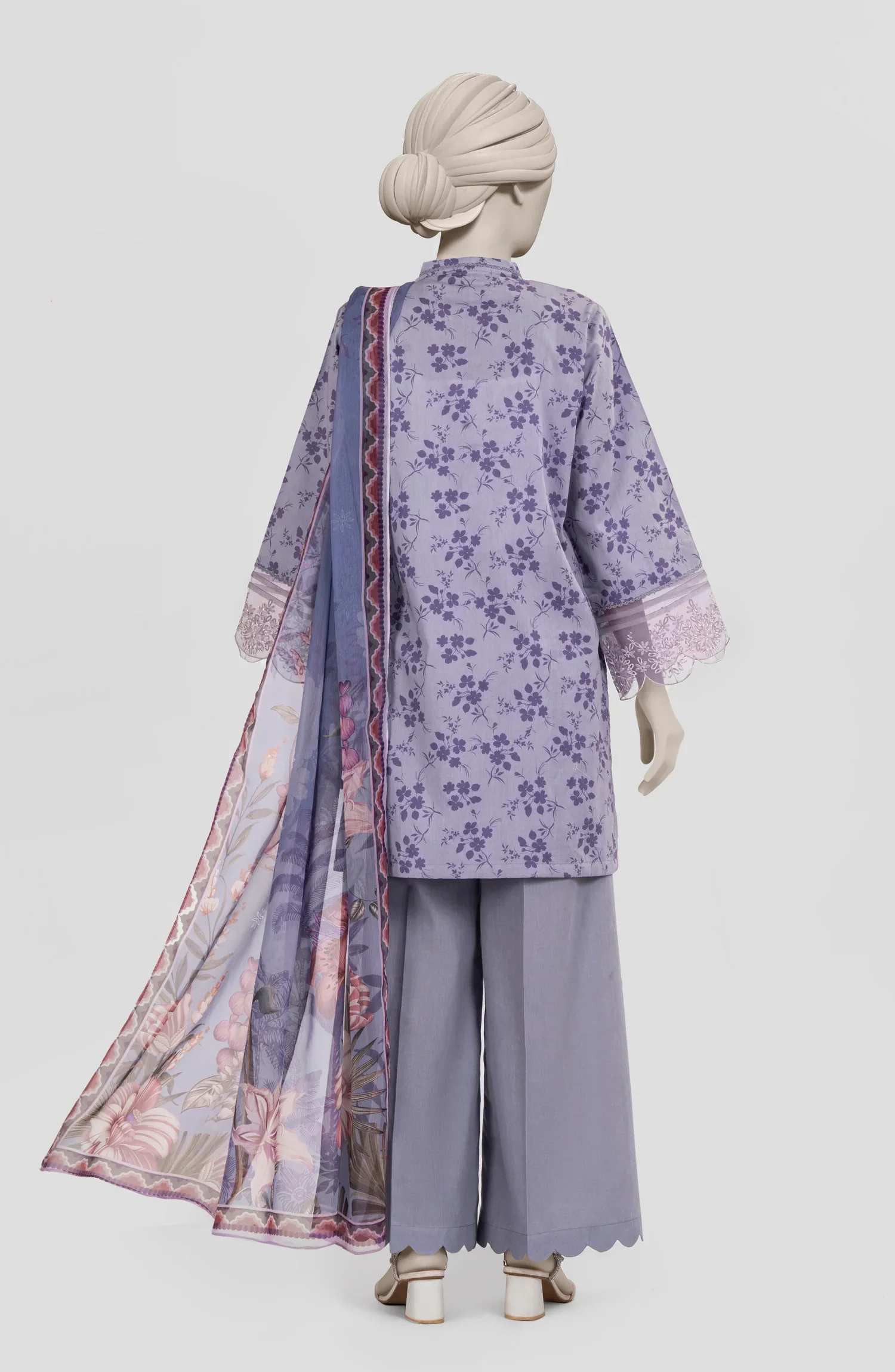 EMBROIDERED PRINTED LAWN 3PCS UNSTITCHED - Image 4