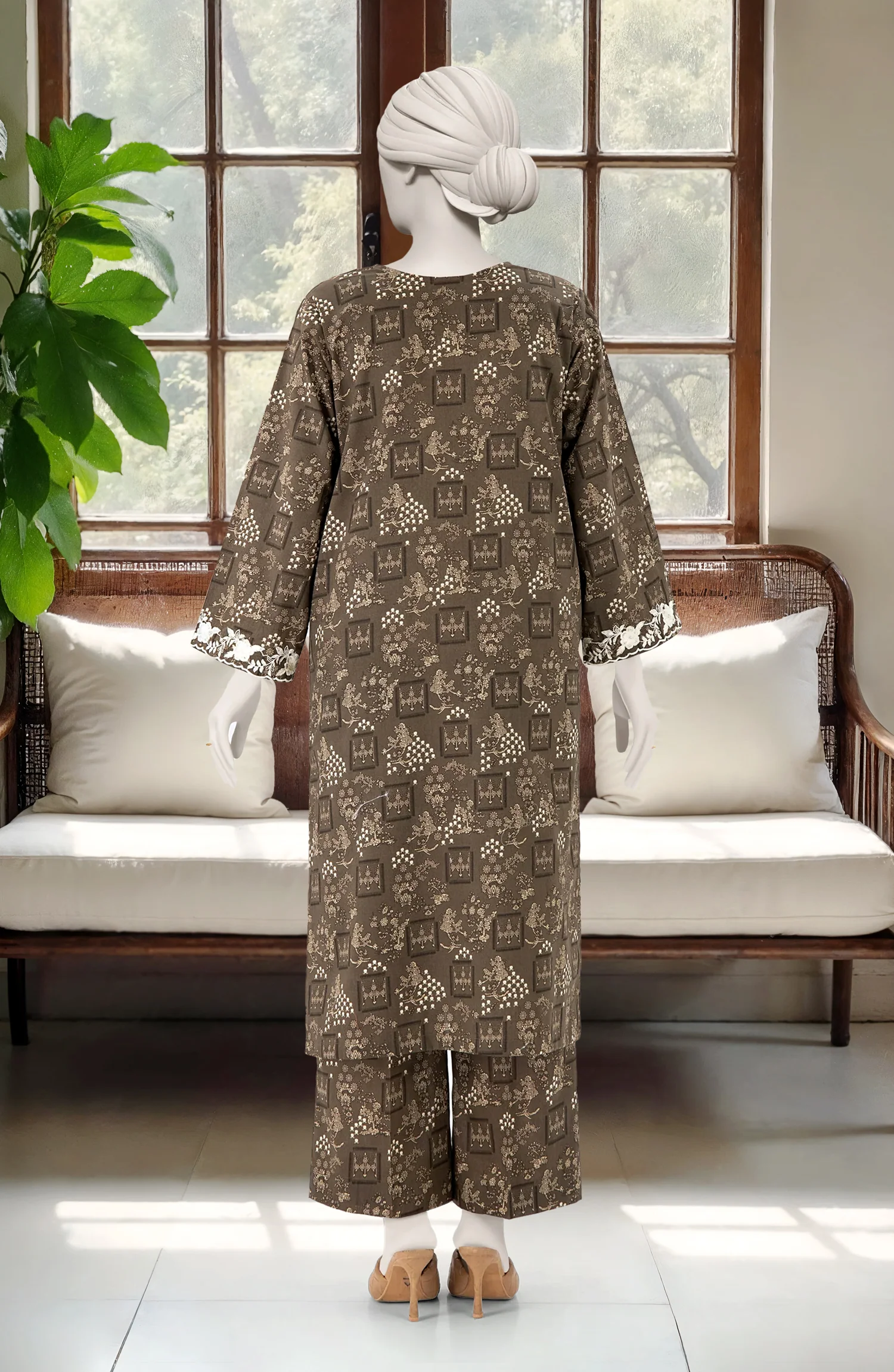 EMBROIDERED PRINTED LAWN STITCHED 2 PIECE - Image 2