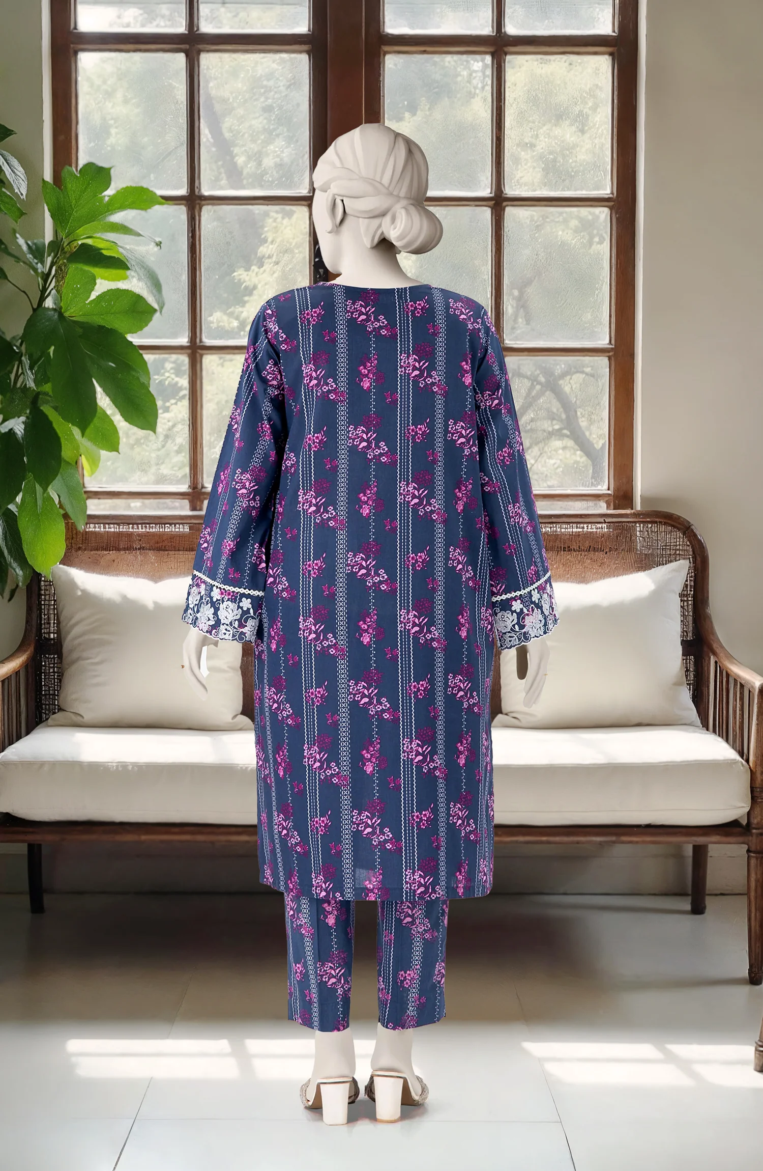 EMBROIDERED PRINTED LAWN STITCHED 2 PIECE - Image 2