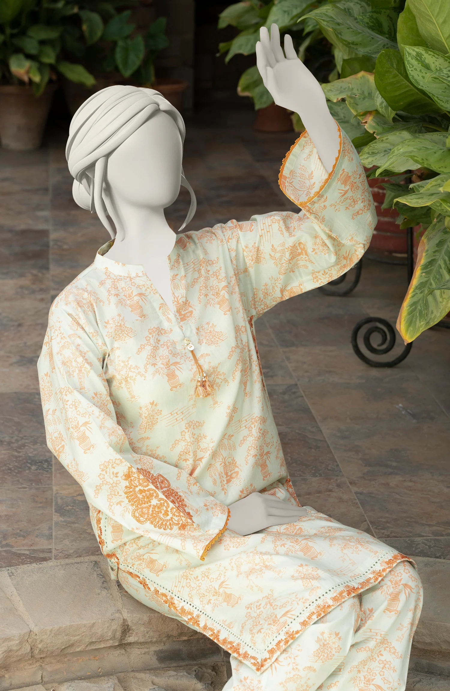 EMBROIDERED PRINTED LAWN STITCHED 2 PIECE - Image 3