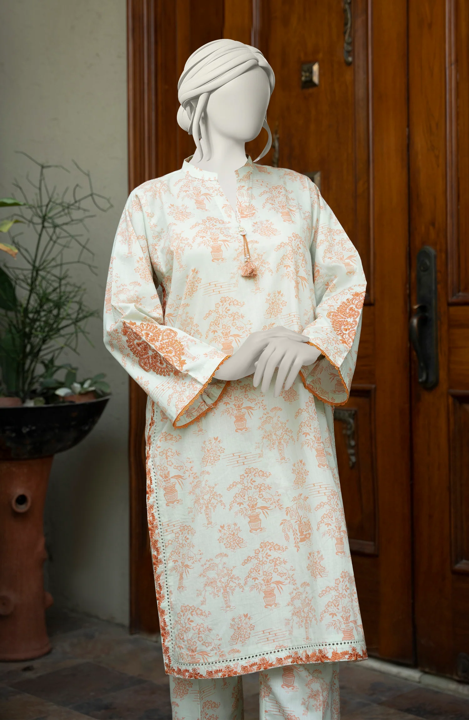 EMBROIDERED PRINTED LAWN STITCHED 2 PIECE - Image 4