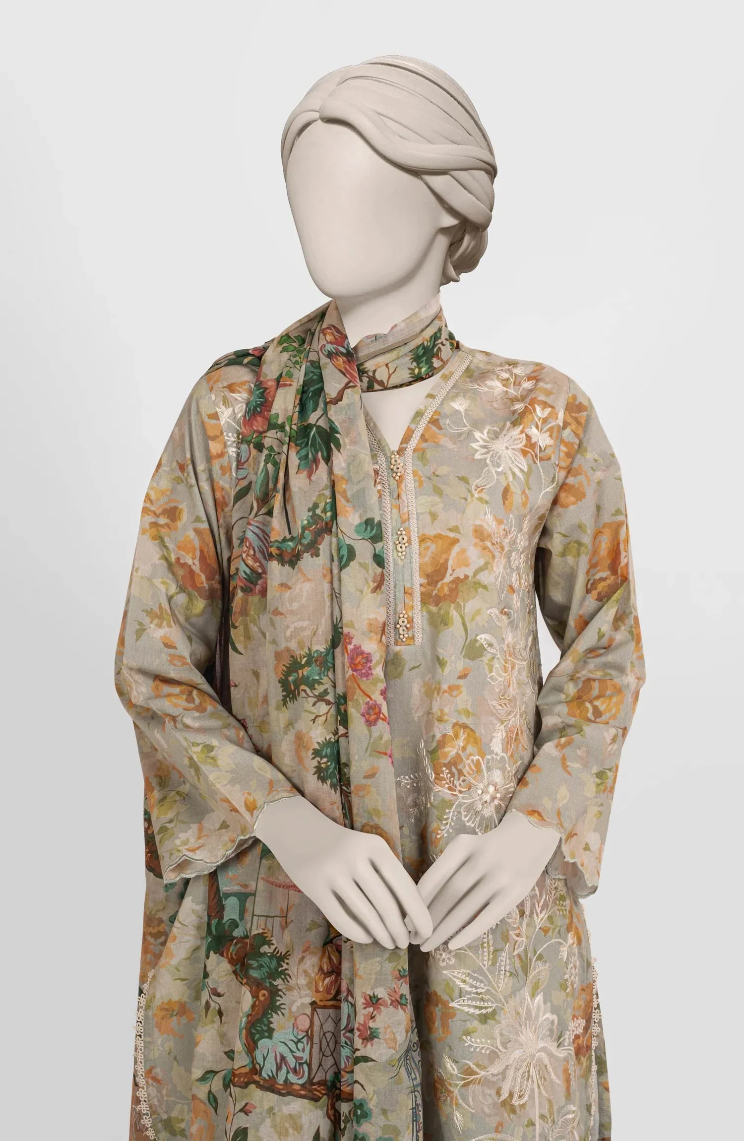 EMBROIDERED PRINTED LAWN STITCHED 2 PIECE - Image 2