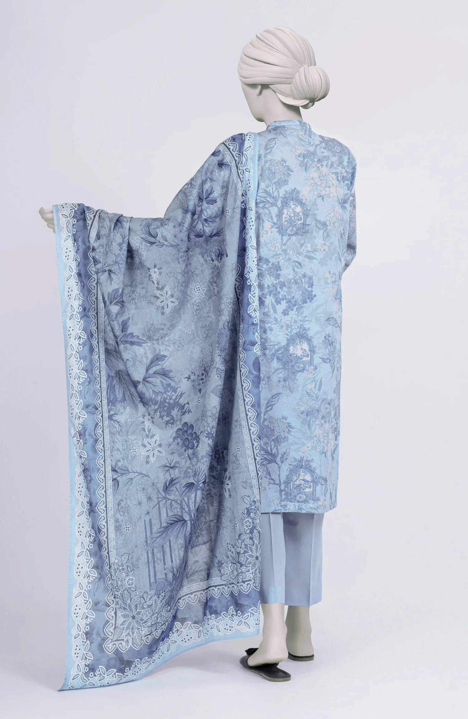 EMBROIDERED PRINTED LAWN STITCHED 3 PIECE - Image 5