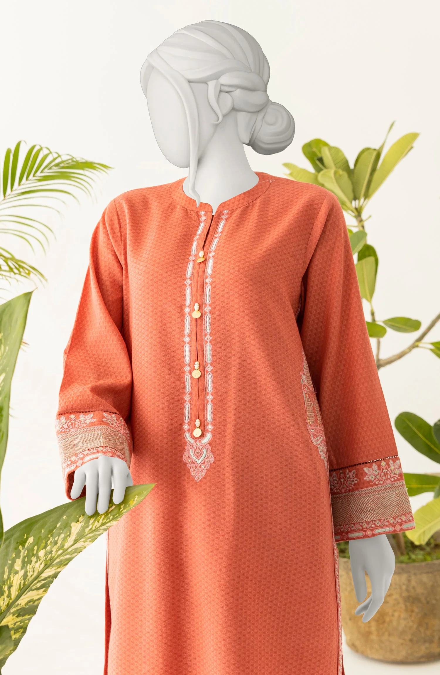 EMBROIDERY WOMEN STITCHED 2PC SUIT - Image 2