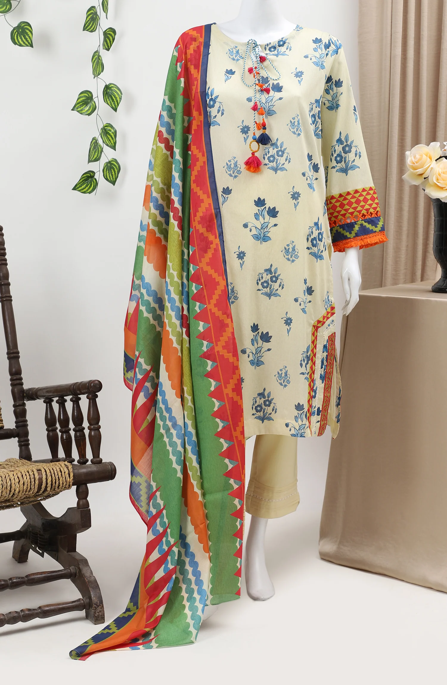 ETHEREAL FLOWER 3PC SUIT STITCHED