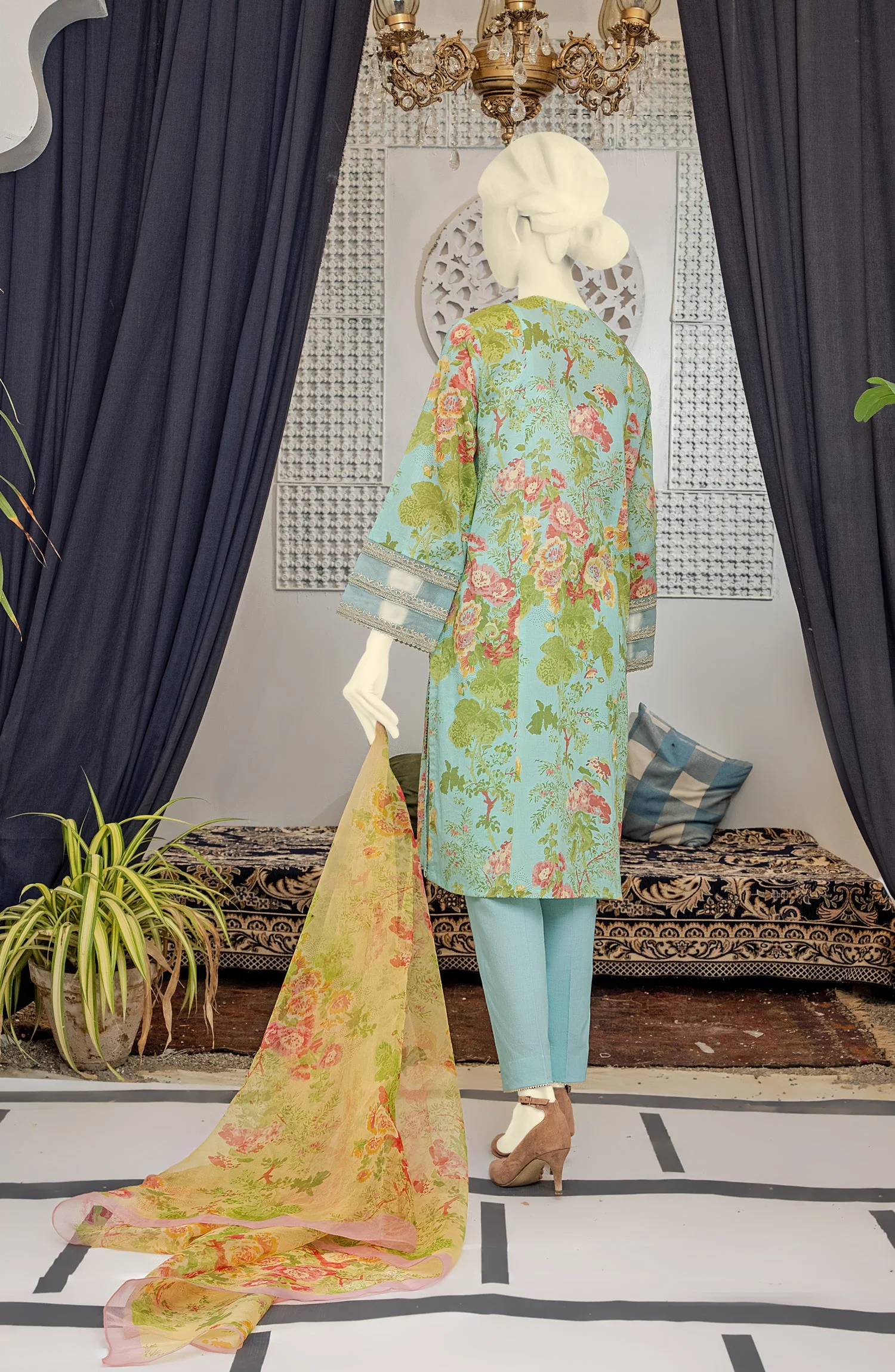 EXCLUSIVE COLLECTION'22 DAFFODIL PRINTED LAWN 3PC STITCHED SUIT - Image 2