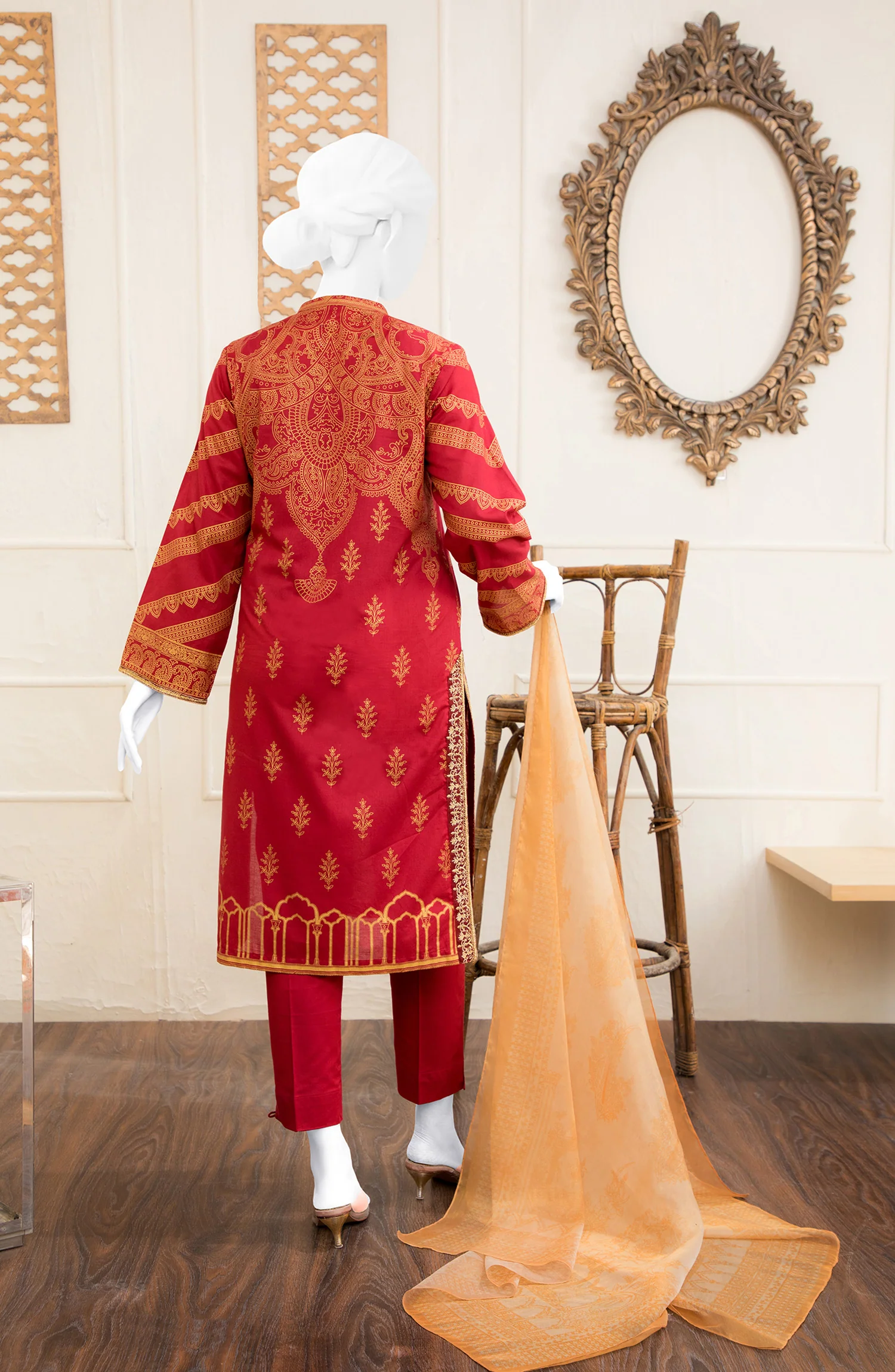 FESTIVE'22 BELLA 3PC STITCHED SUIT - Image 2