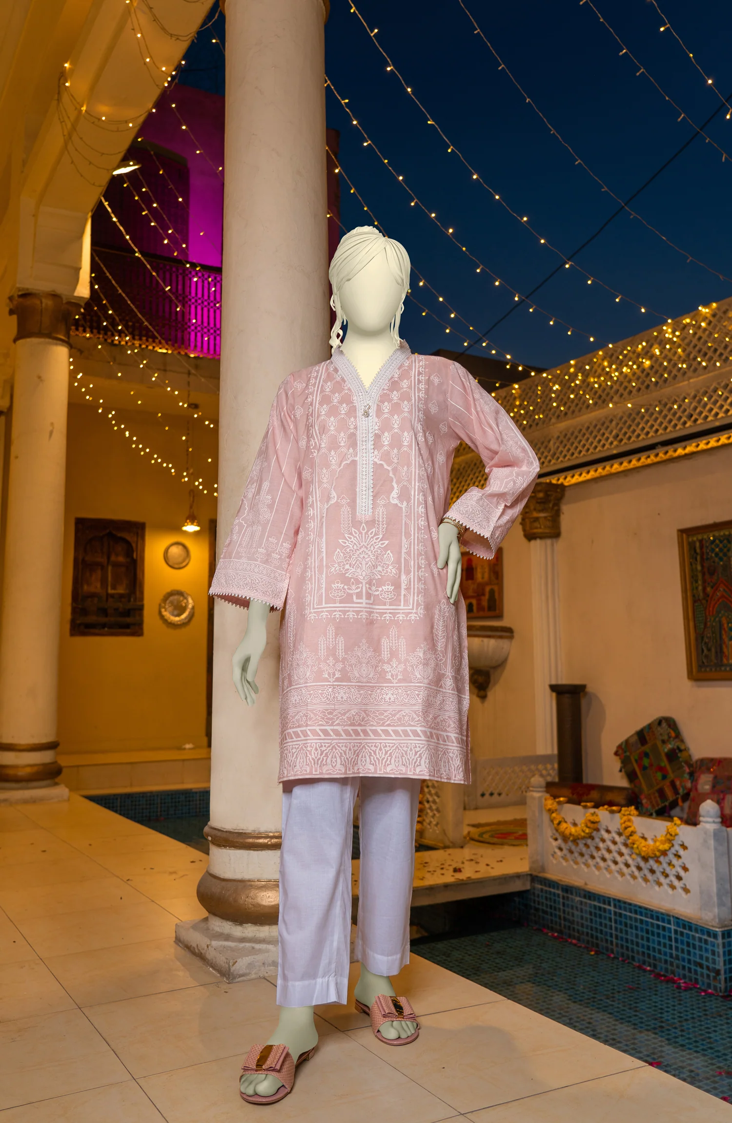 FESTIVE'22 CANDLE LIGHT 1PC STITCHED KURTI