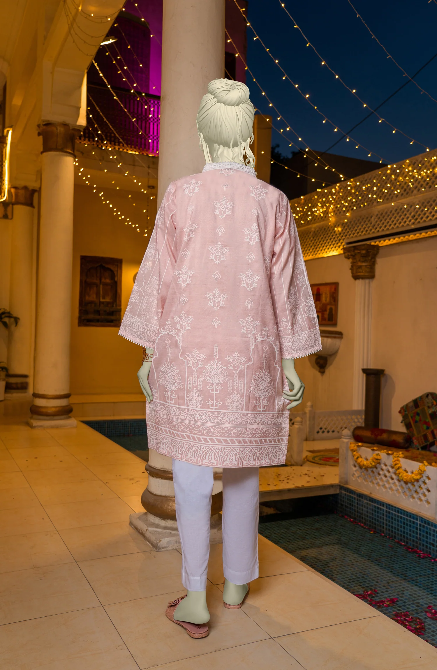 FESTIVE'22 CANDLE LIGHT 1PC STITCHED KURTI - Image 2
