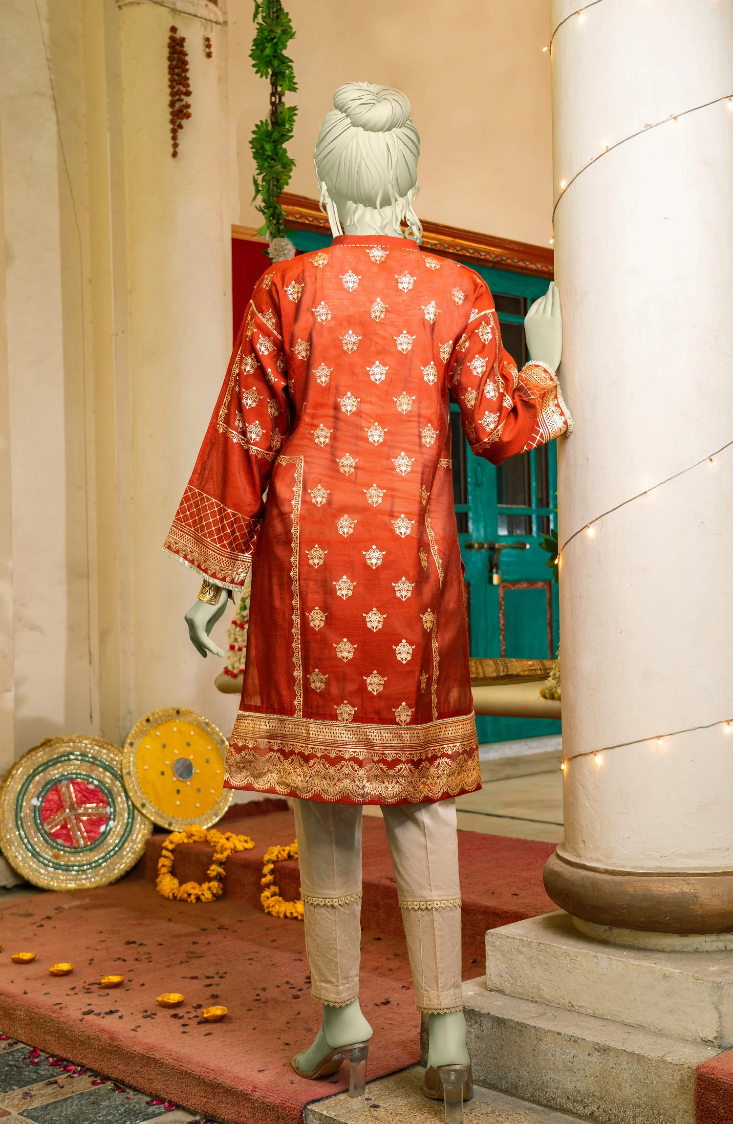 FESTIVE'22 SHAHNAMEY 1PC STITCHED KURTI - Image 2