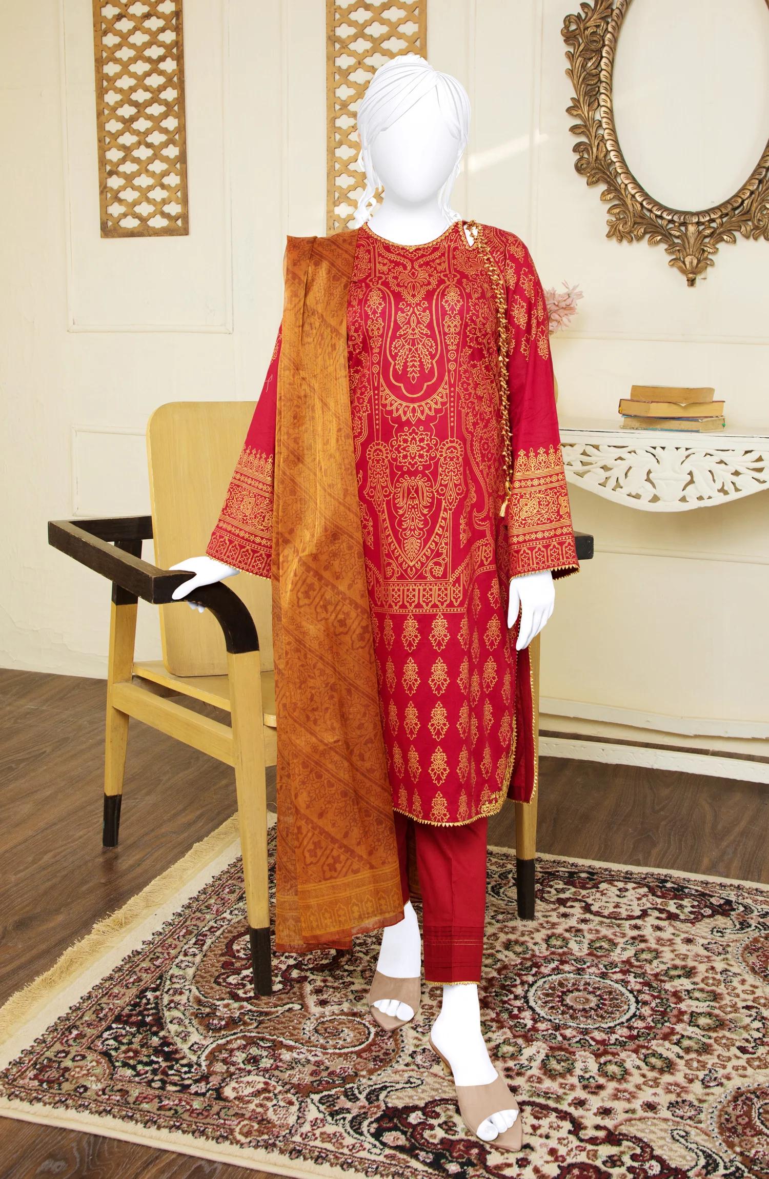 FESTIVE'22 TRINKLET EMBROIDERED PRINTED 3PC UNSTITCHED