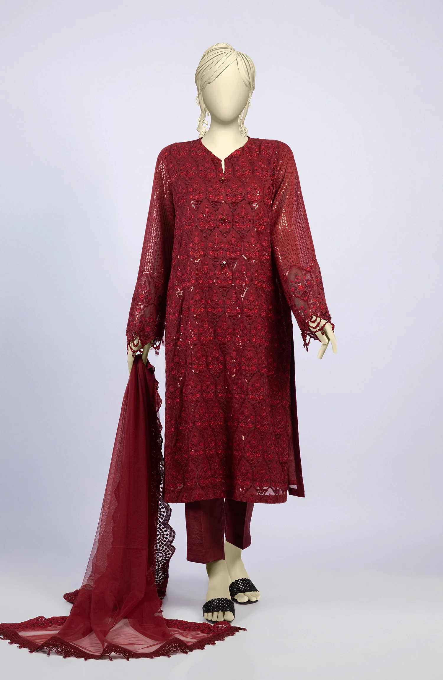 FESTIVE'23 EXCLUSIVE EMBROIDERED 3PC UNSTITCHED
