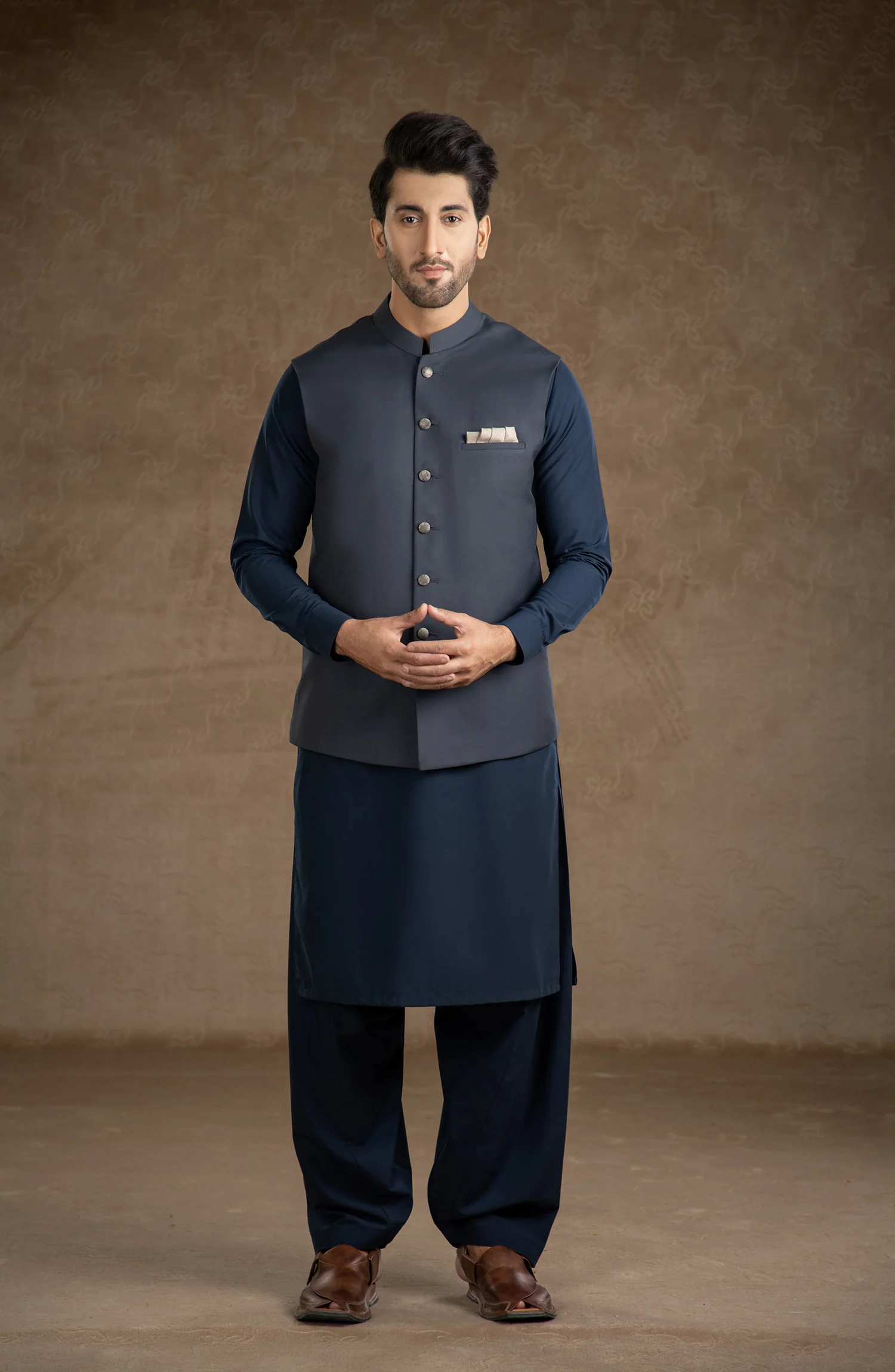 FESTIVE'23 FORMAL PLAIN WAISTCOAT CHARCOAL GREY