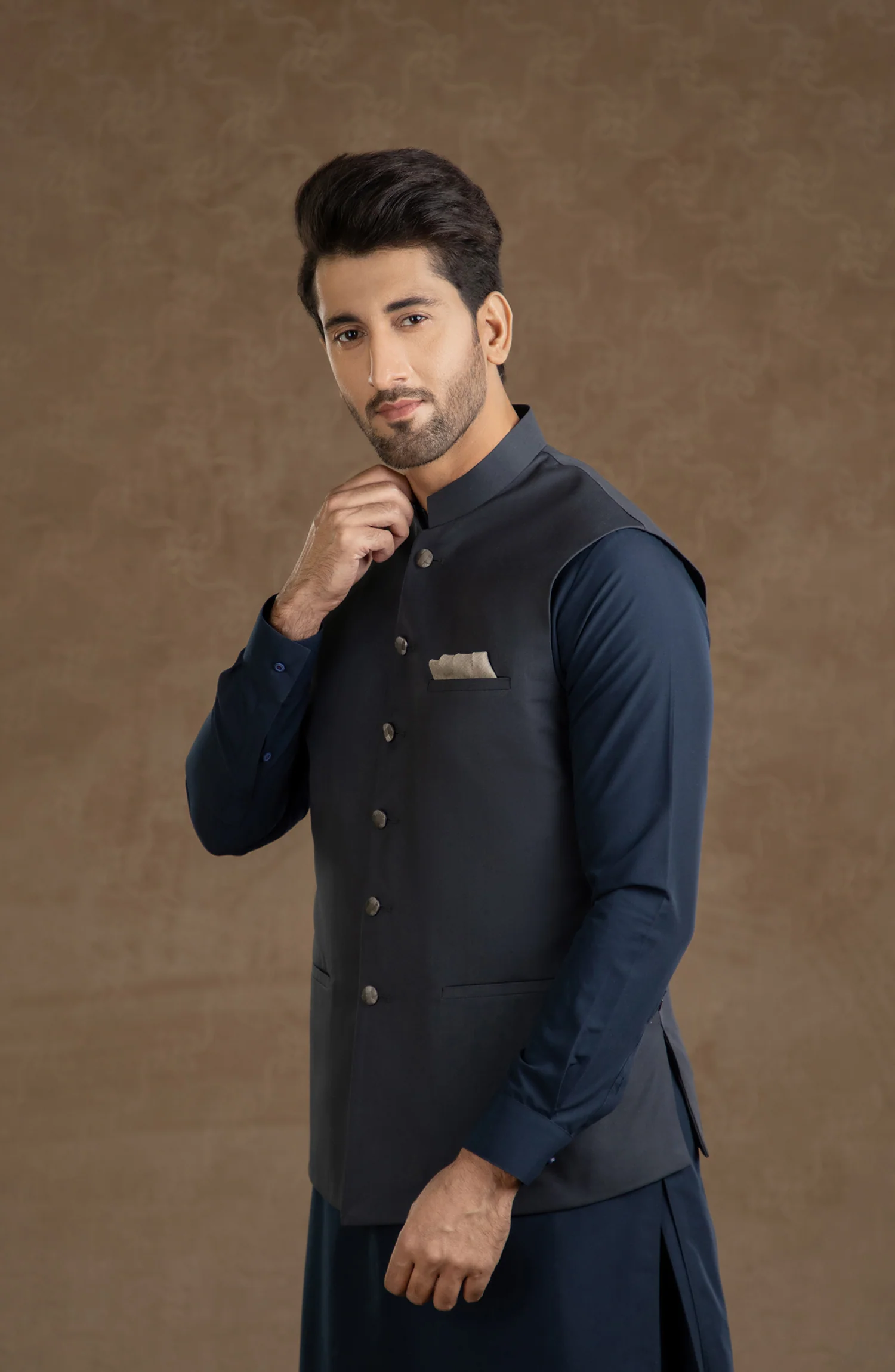 FESTIVE'23 FORMAL PLAIN WAISTCOAT CHARCOAL GREY - Image 3