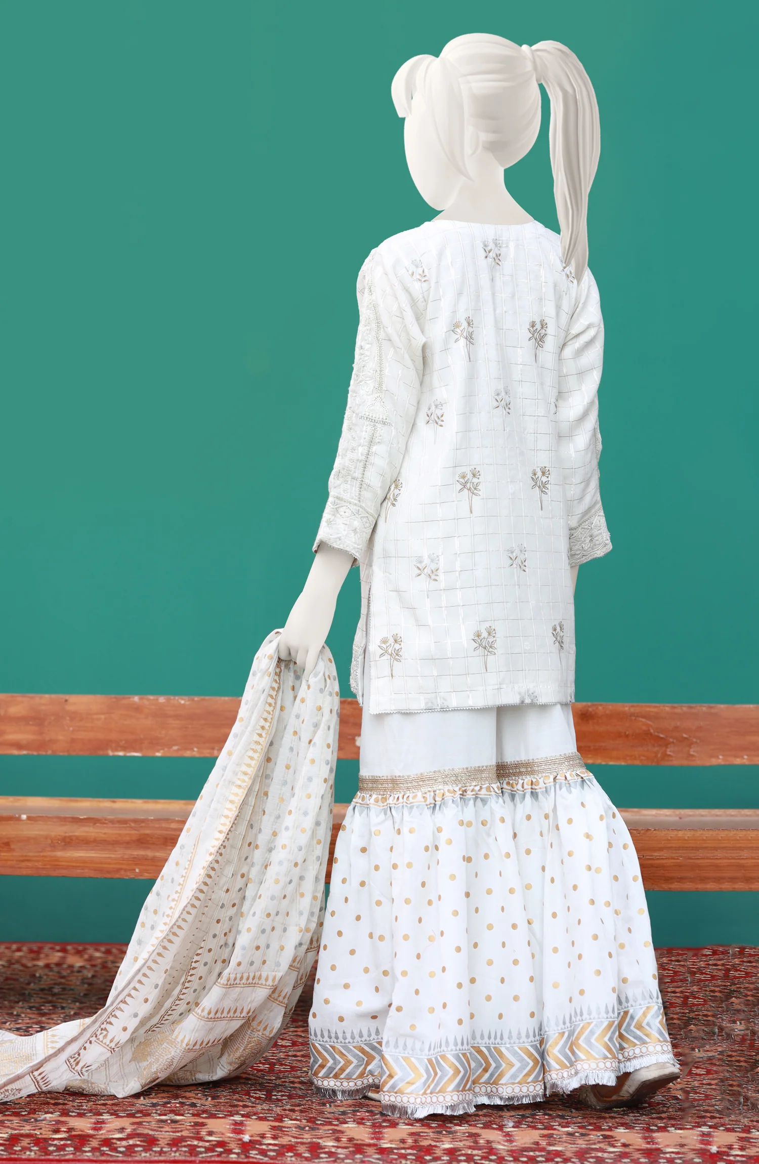 FESTIVE'23 GIRLS TEENS 3PC STITCHED SUIT - Image 2