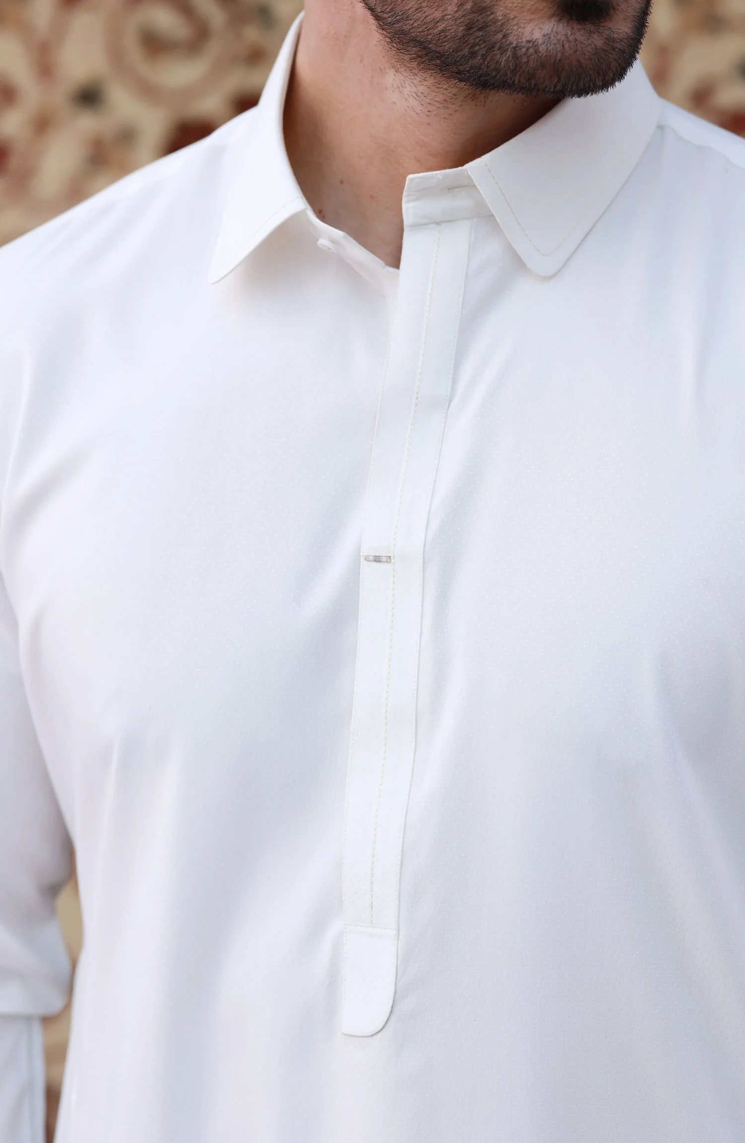 FESTIVE'23 MEN KAMEEZ SHALWAR CASUAL WHITE - Image 2
