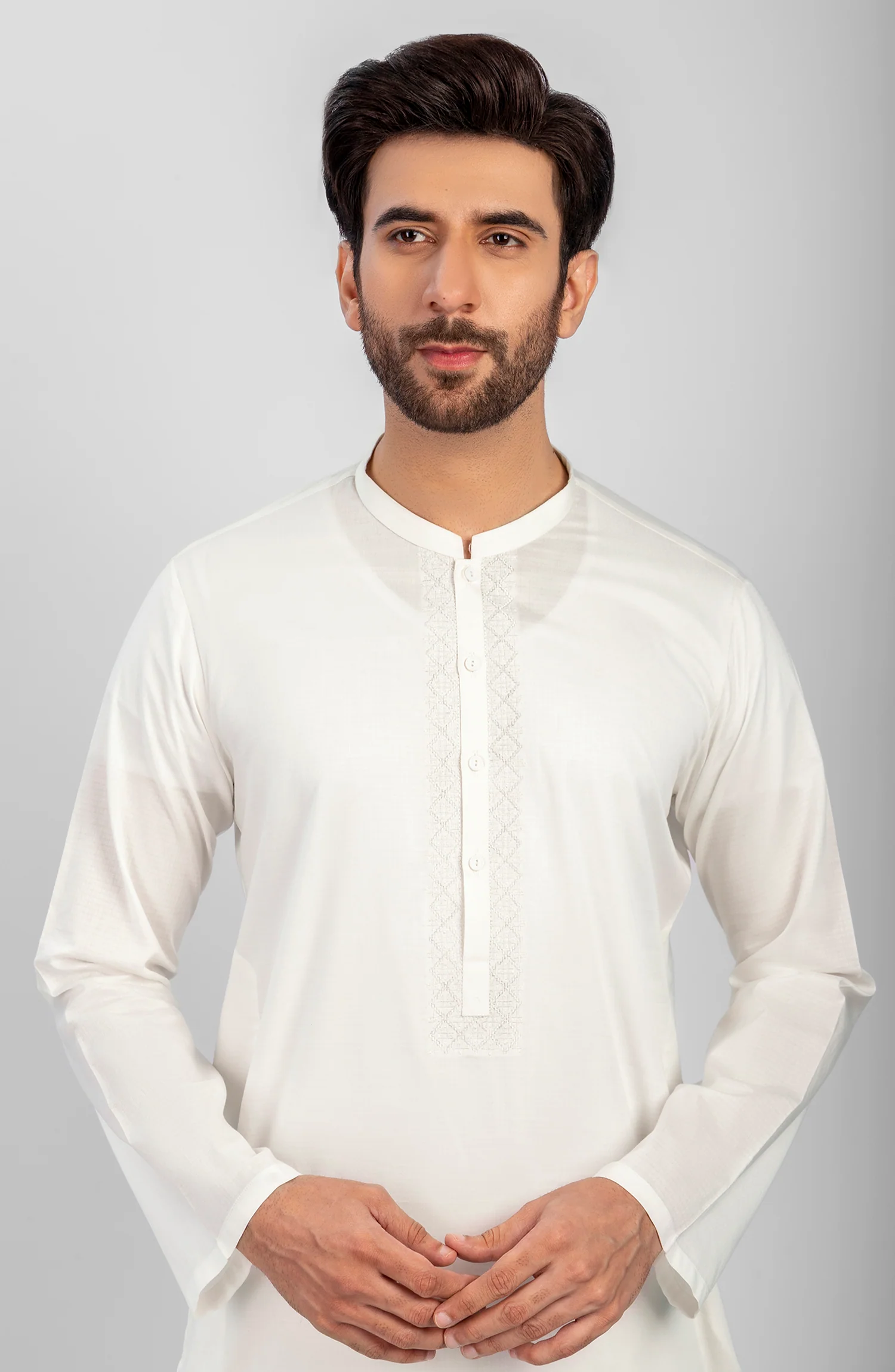 FESTIVE'23 MEN KURTA SEMI FORMAL OFF WHITE - Image 2
