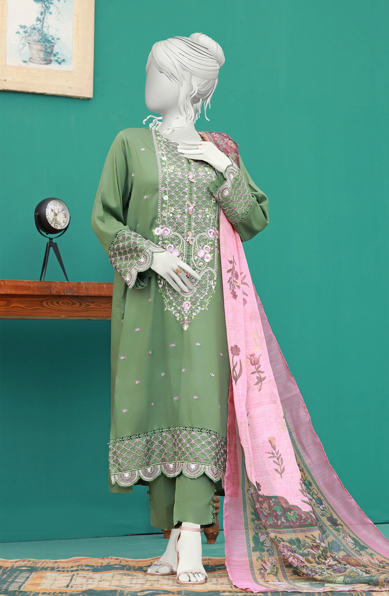 FESTIVE'23 MIRAAL STITCHED 3PC SUIT