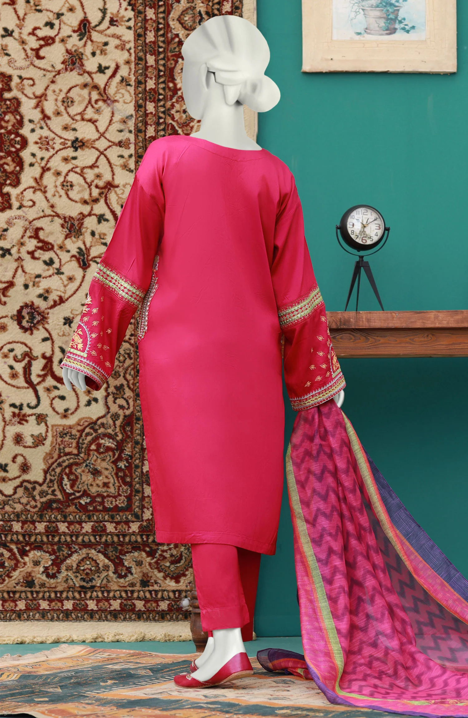 FESTIVE'23 NAERA STITCHED 3PC SUIT - Image 2