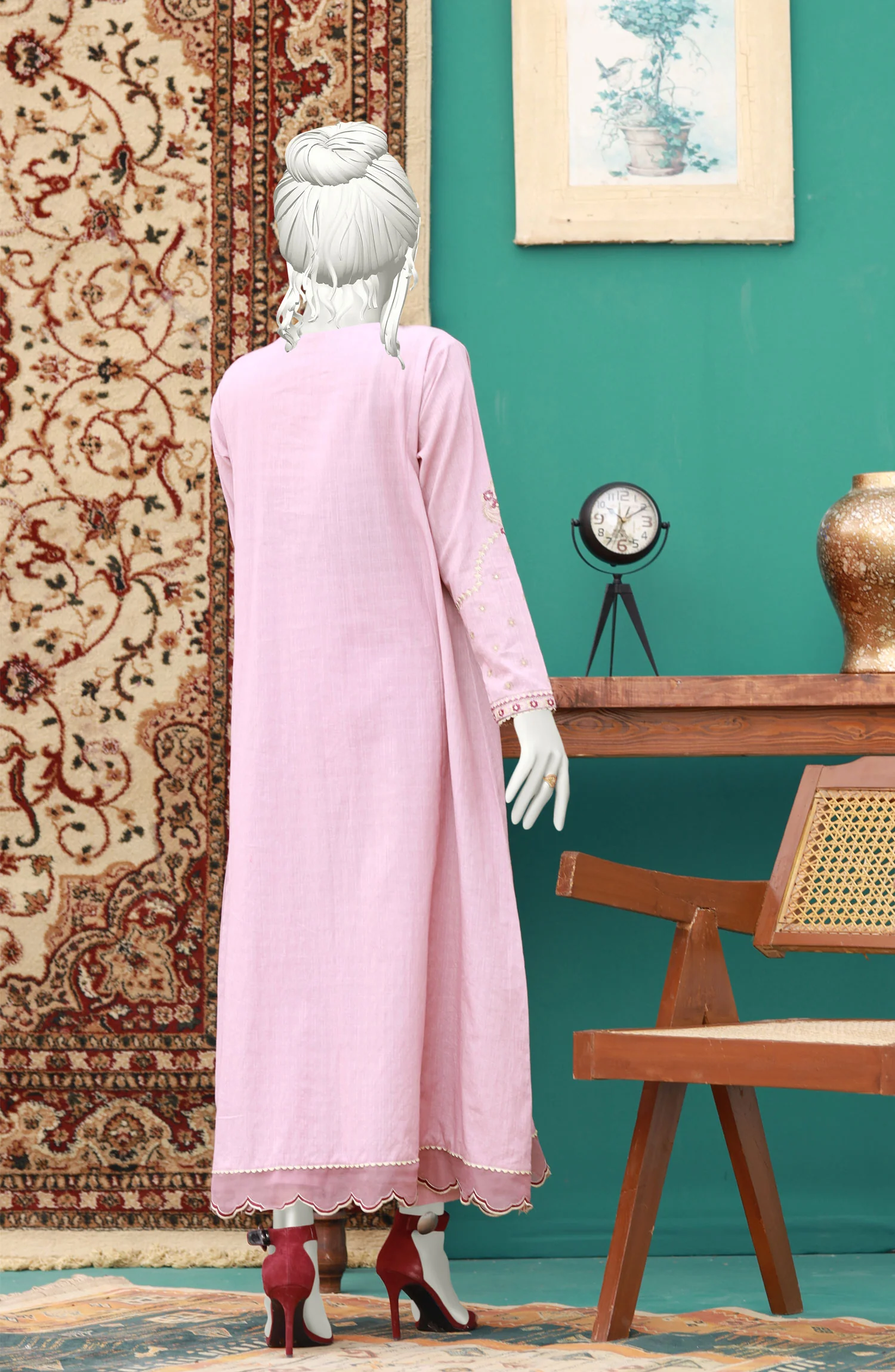 FESTIVE'23 WOMEN EMBROIDERED STITCHED 2PC SUIT - Image 2