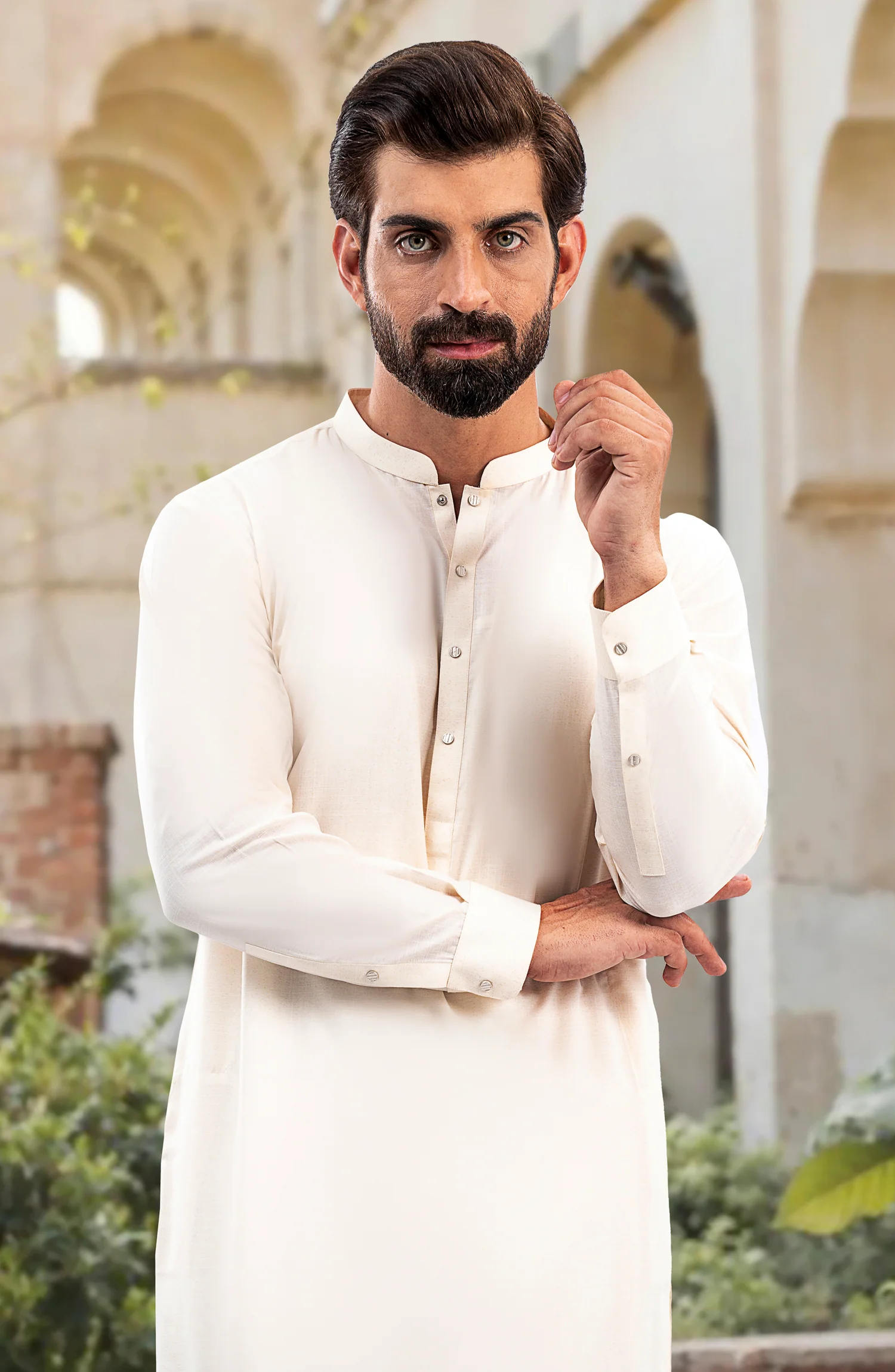 FESTIVE'25 MEN KURTA CREAM - Image 2