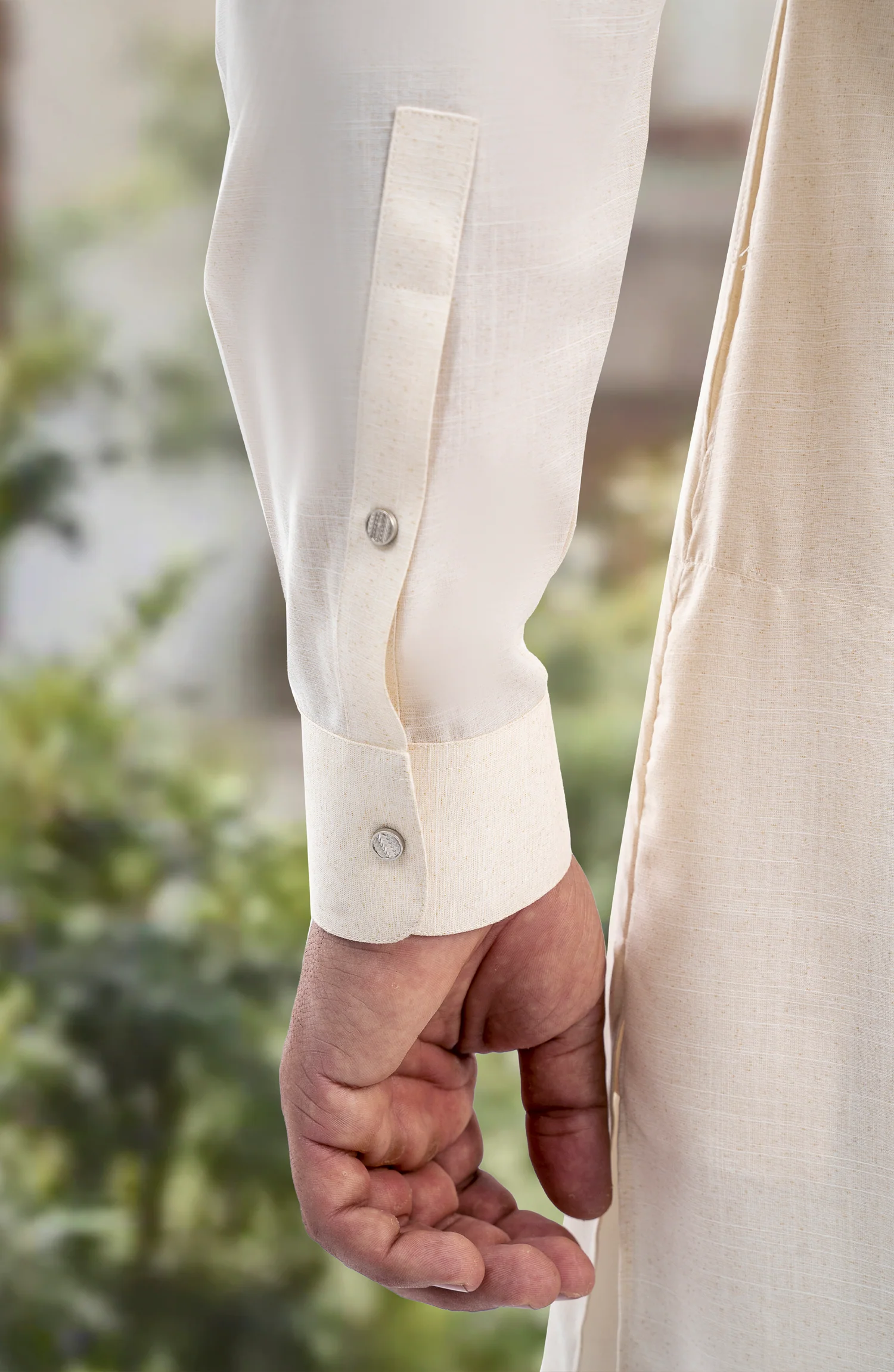 FESTIVE'25 MEN KURTA CREAM - Image 4