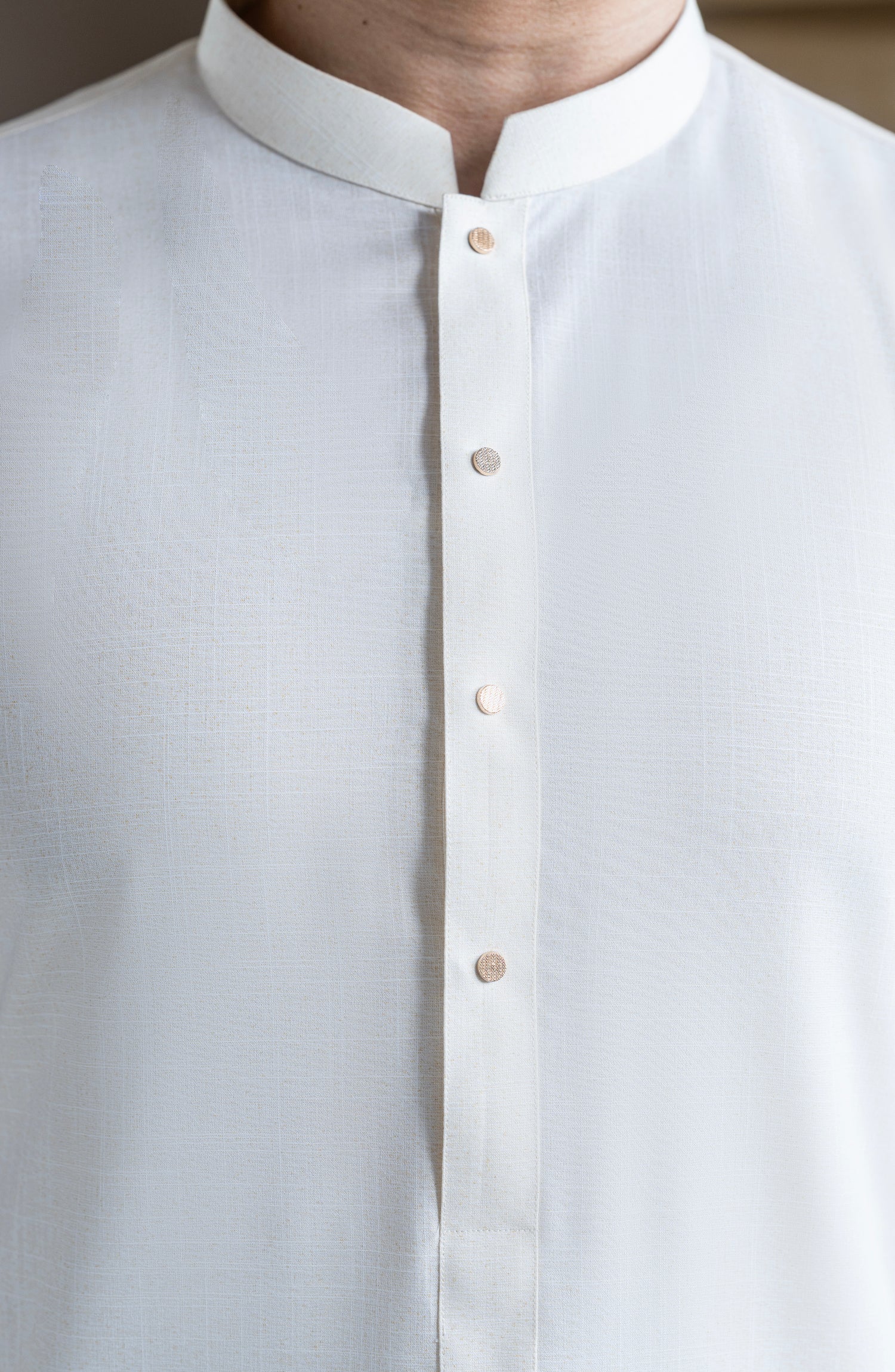 FESTIVE'25 MEN KURTA LIGHT CREAM - Image 2
