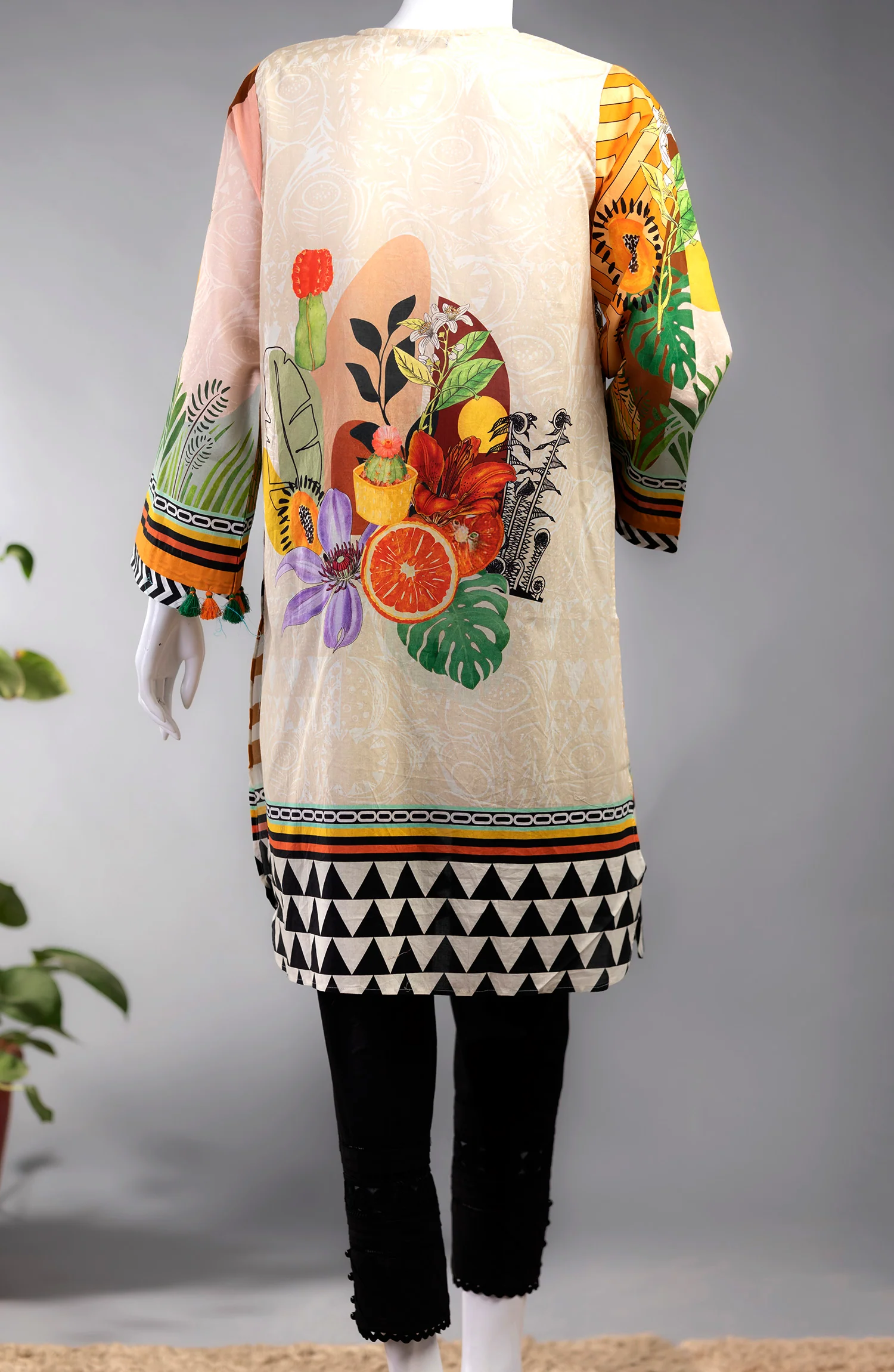 FLORAL BELL LAWN PRINTED 1PC KURTI STITCHED - Image 4
