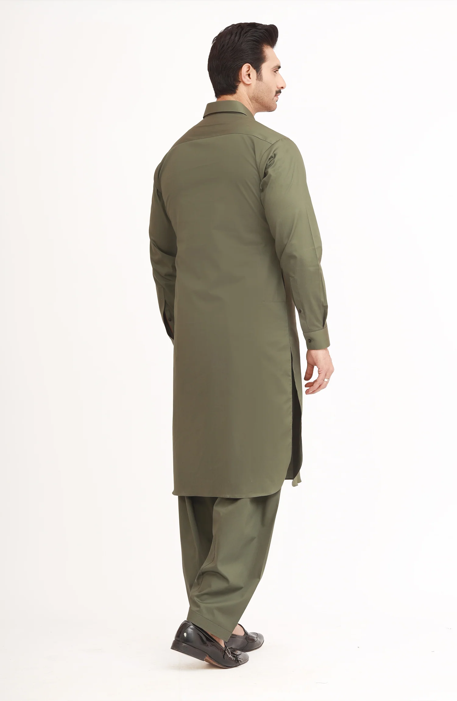 FOREST-GREEN 100% COTTON KAMEEZ SHALWAR - Image 10