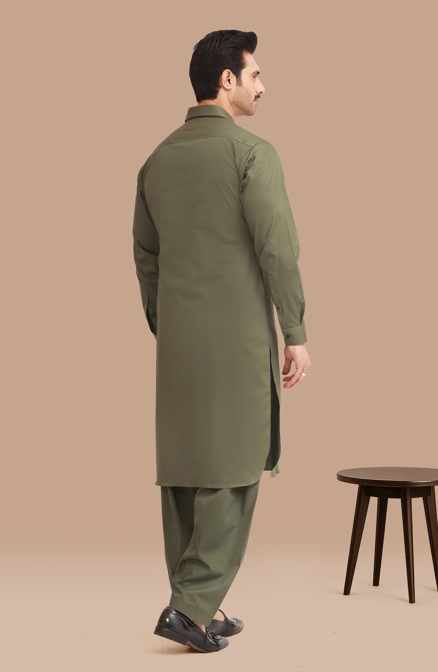 FOREST-GREEN 100% COTTON KAMEEZ SHALWAR - Image 4
