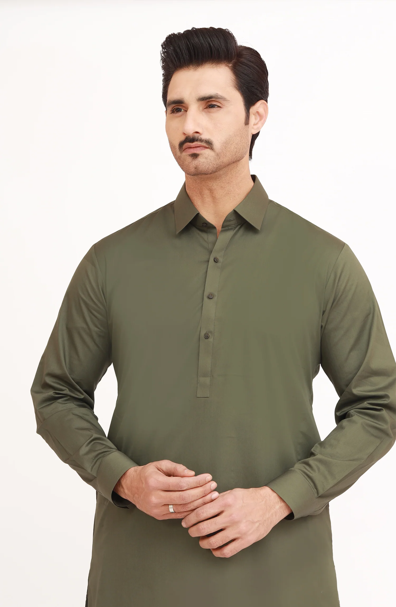 FOREST-GREEN 100% COTTON KAMEEZ SHALWAR - Image 9