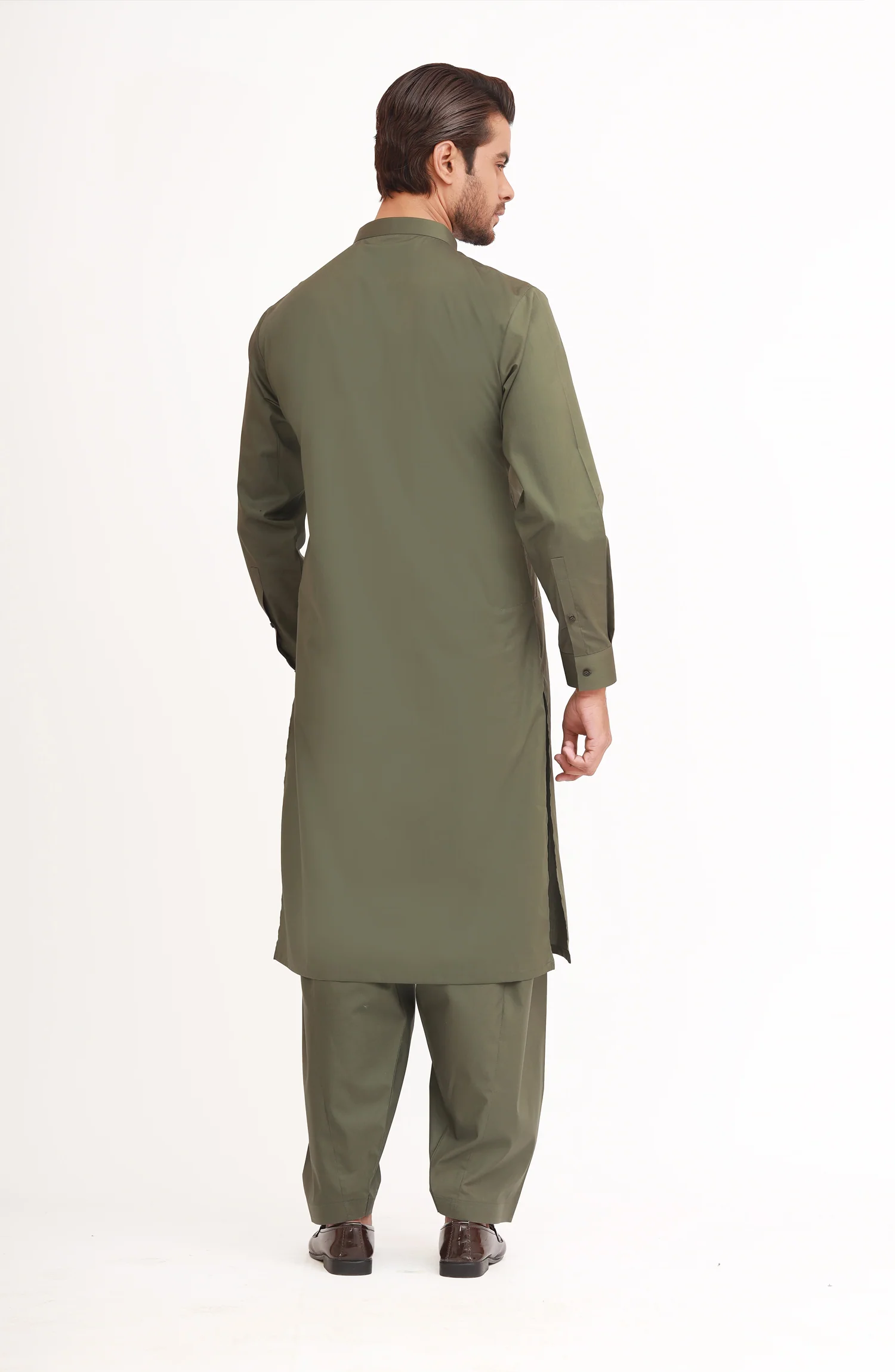 FOREST GREEN 100% COTTON KAMEEZ SHALWAR - Image 9
