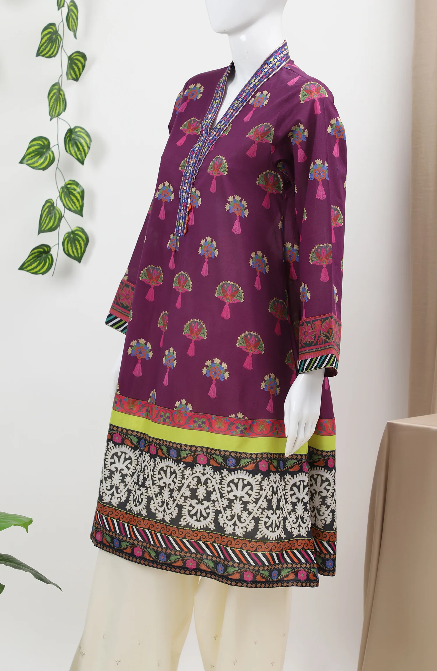 GARDEN BELLS 1PC KURTI STITCHED - Image 2