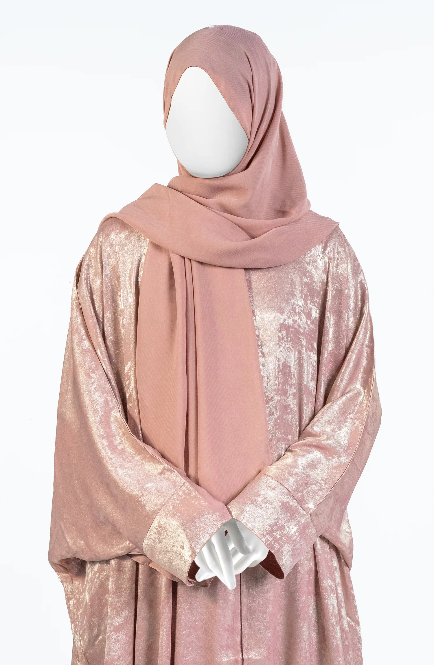GOLD PINK METALLIC ABAYA - Image 3