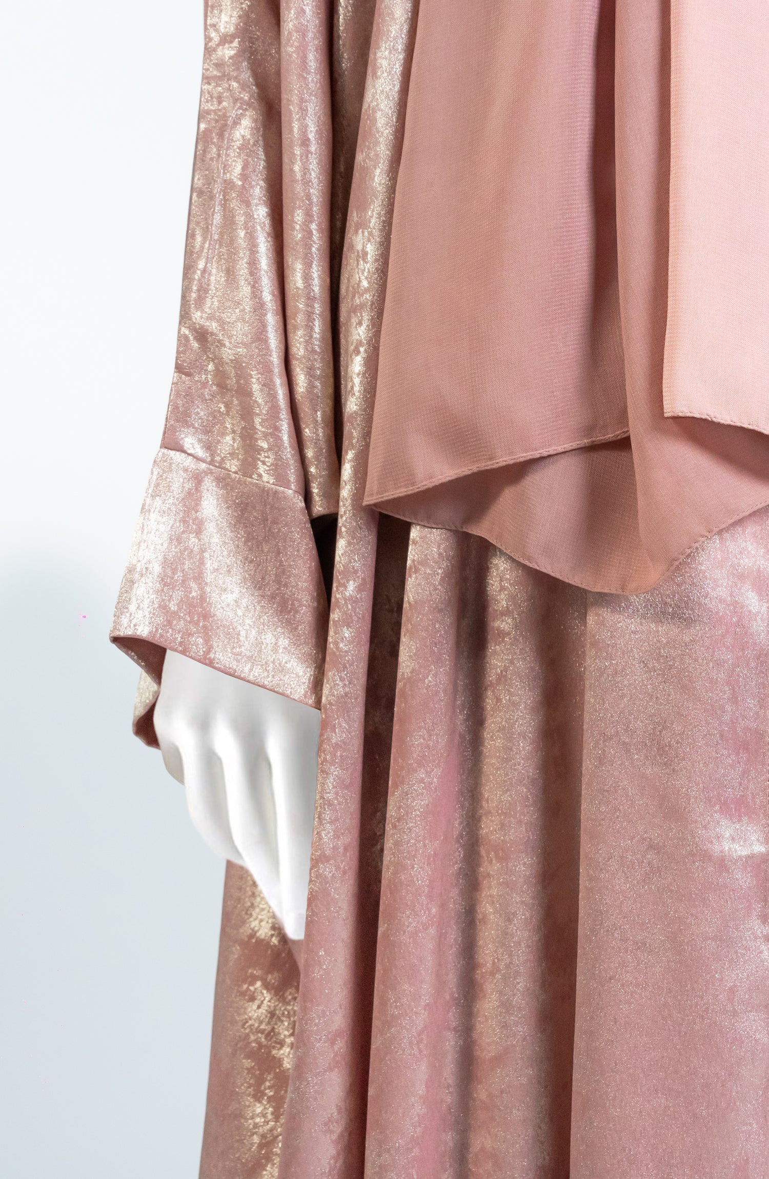 GOLD PINK METALLIC ABAYA - Image 5