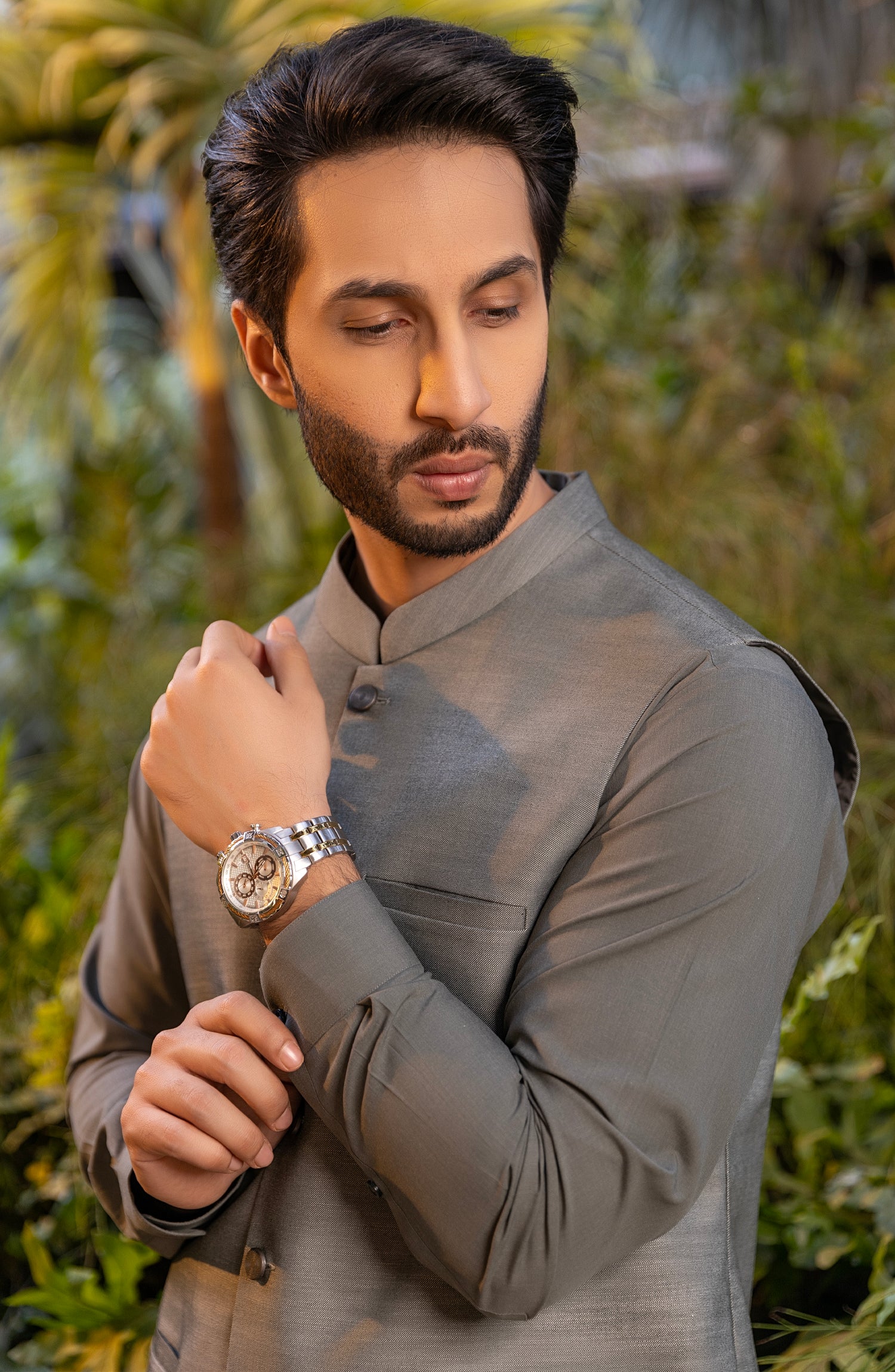 GREEN BLENDED WAISTCOAT - Image 2
