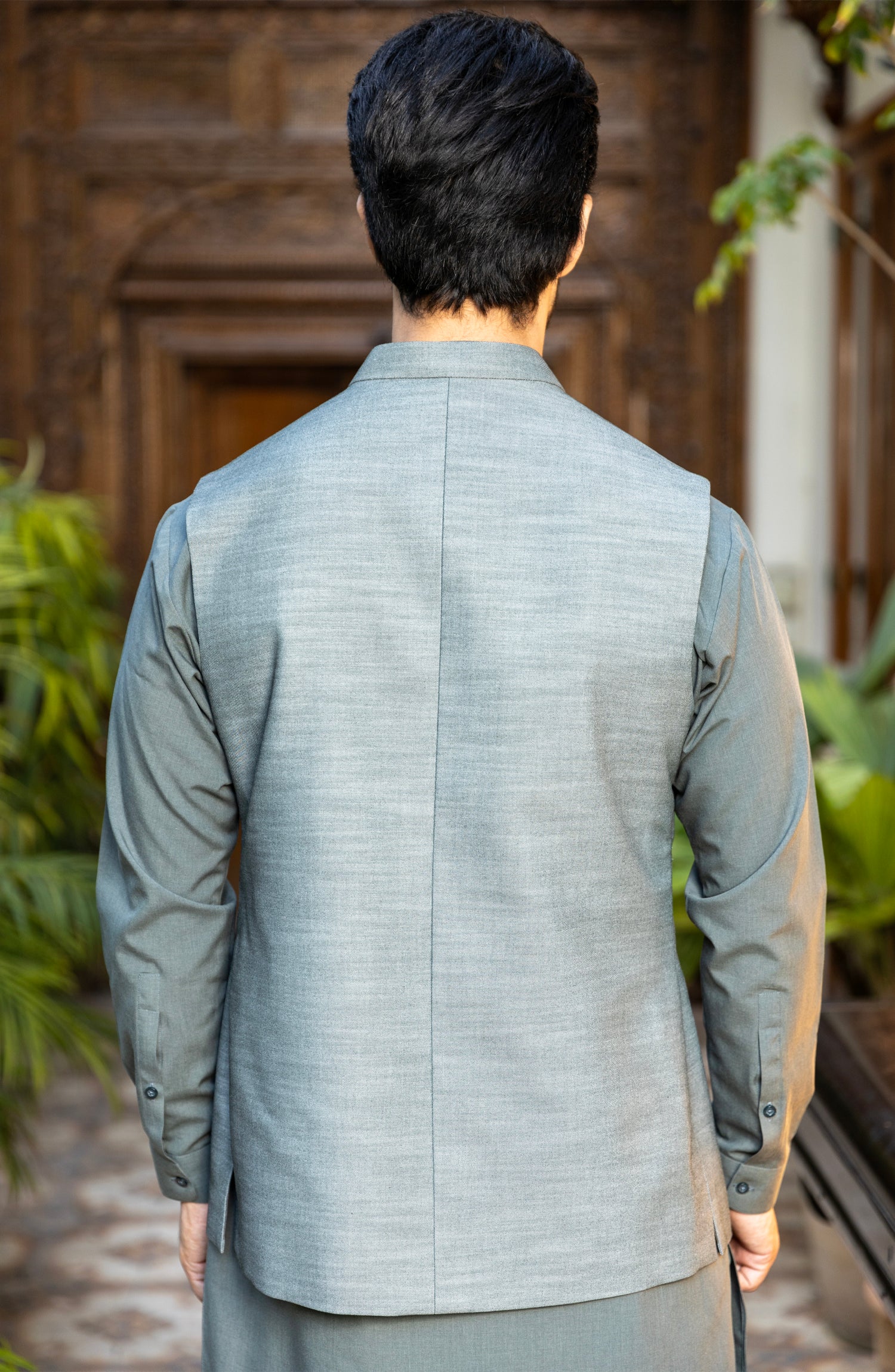 GREEN BLENDED WAISTCOAT - Image 4
