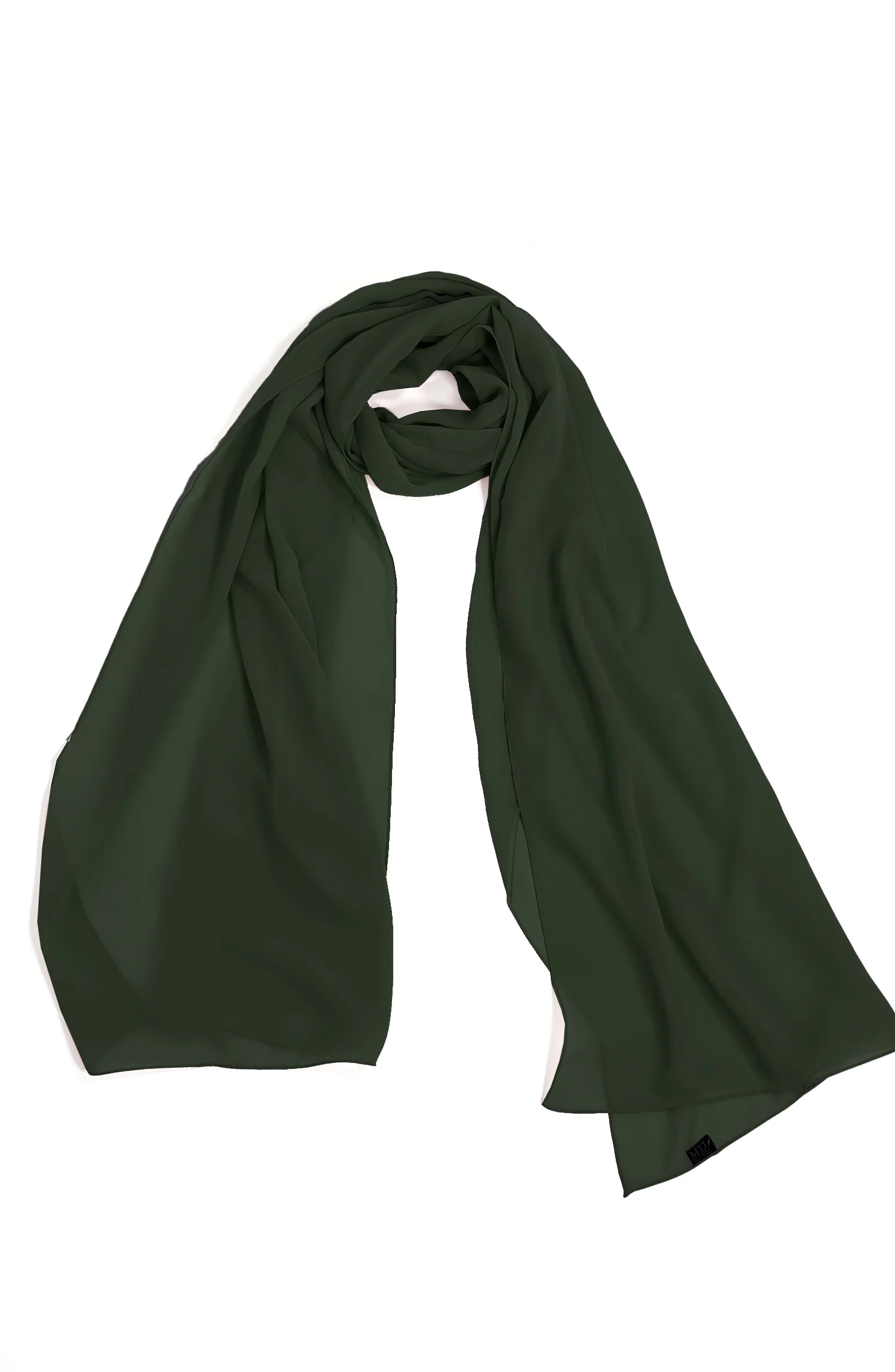 GREEN KOREAN CHIFFON STOLE - Image 2