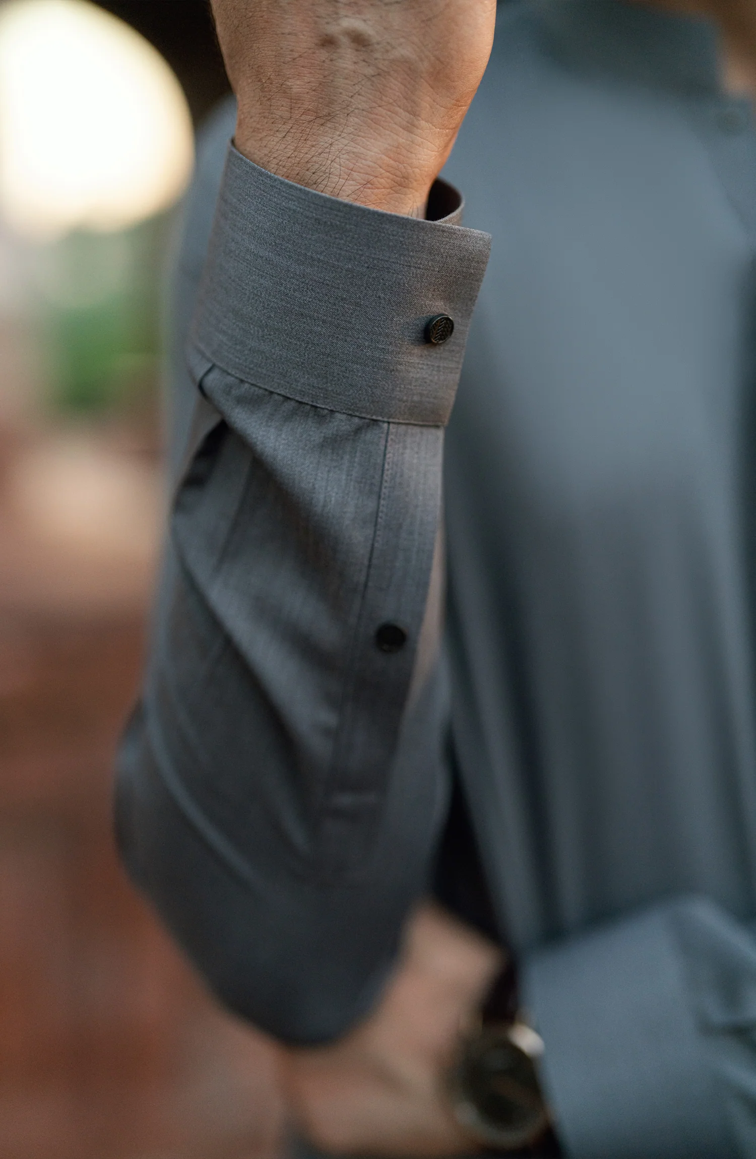 GREY BLENDED KAMEEZ SHALWAR - Image 4